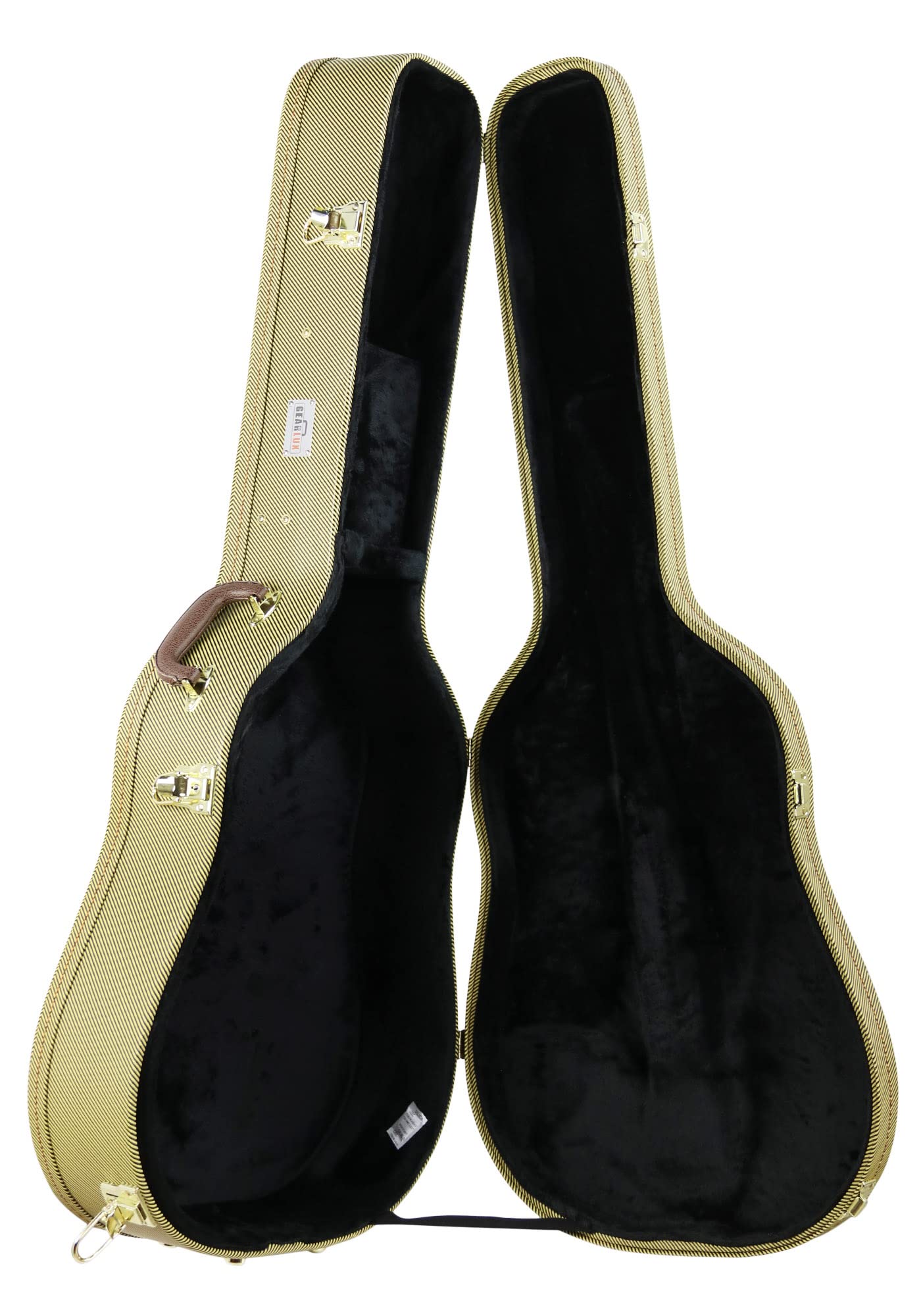 Gearlux Dreadnought Acoustic Guitar Hard Case   Tweed