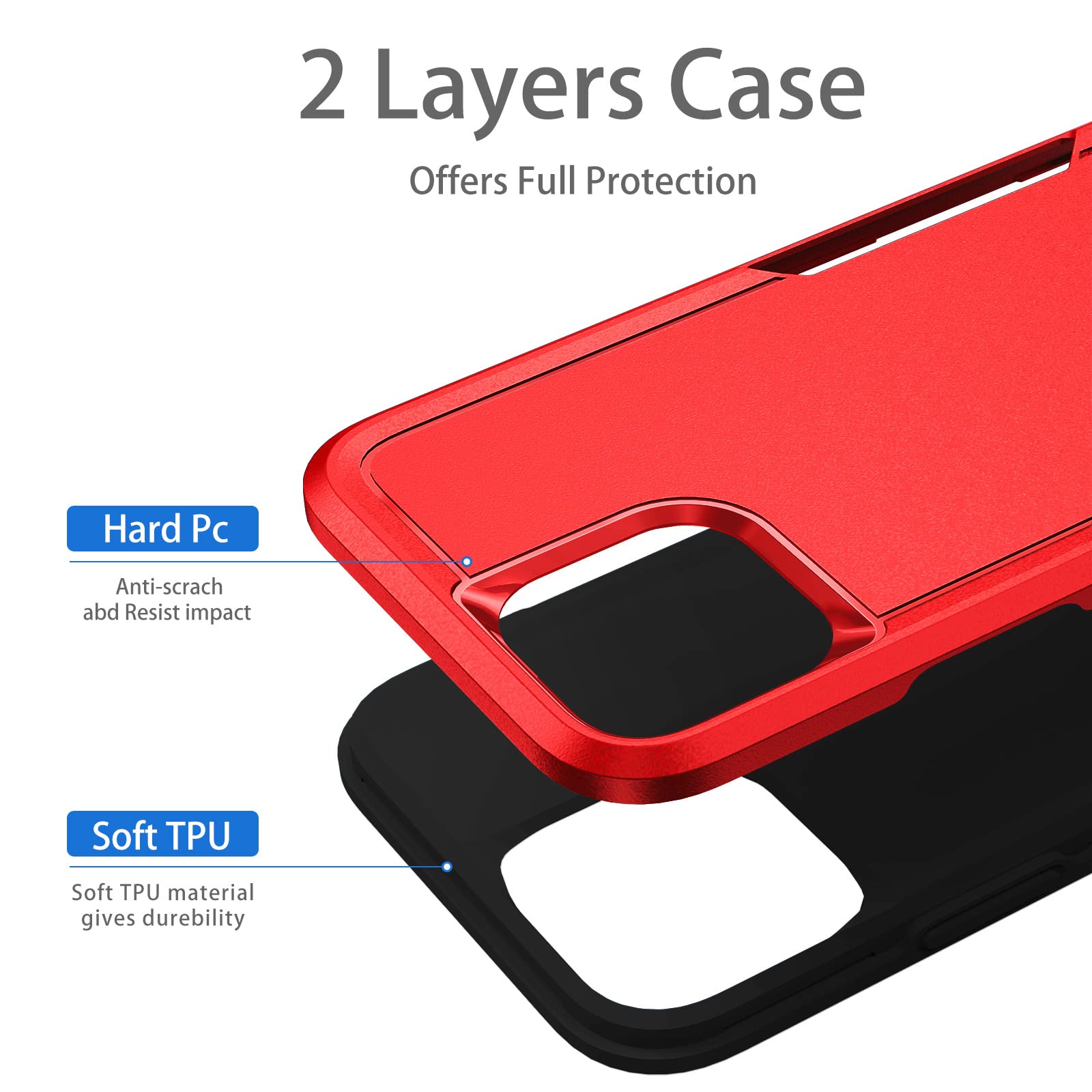 Hsefo Compatible With Iphone 14 Case, Heavy Duty Protection Shockproof Dropproof Dustproof Anti Scratch Cover Protective Phone C