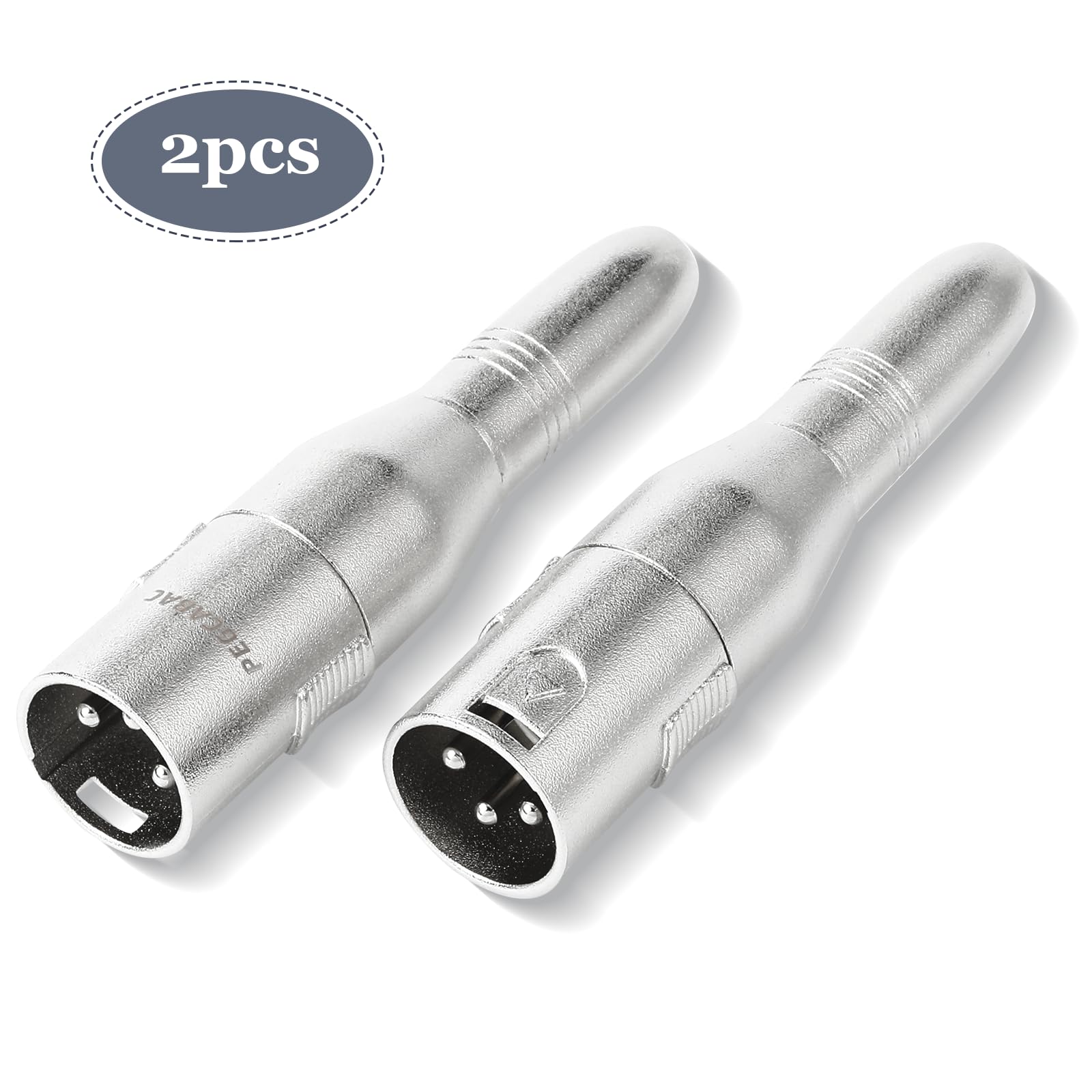 Pegcabac Xlr 3 Pin Male To 1/4'' 6.35Mm Female Jack Socket Audio Adapter, Professional Grade Conversion Adapters, Audio Cable Mi