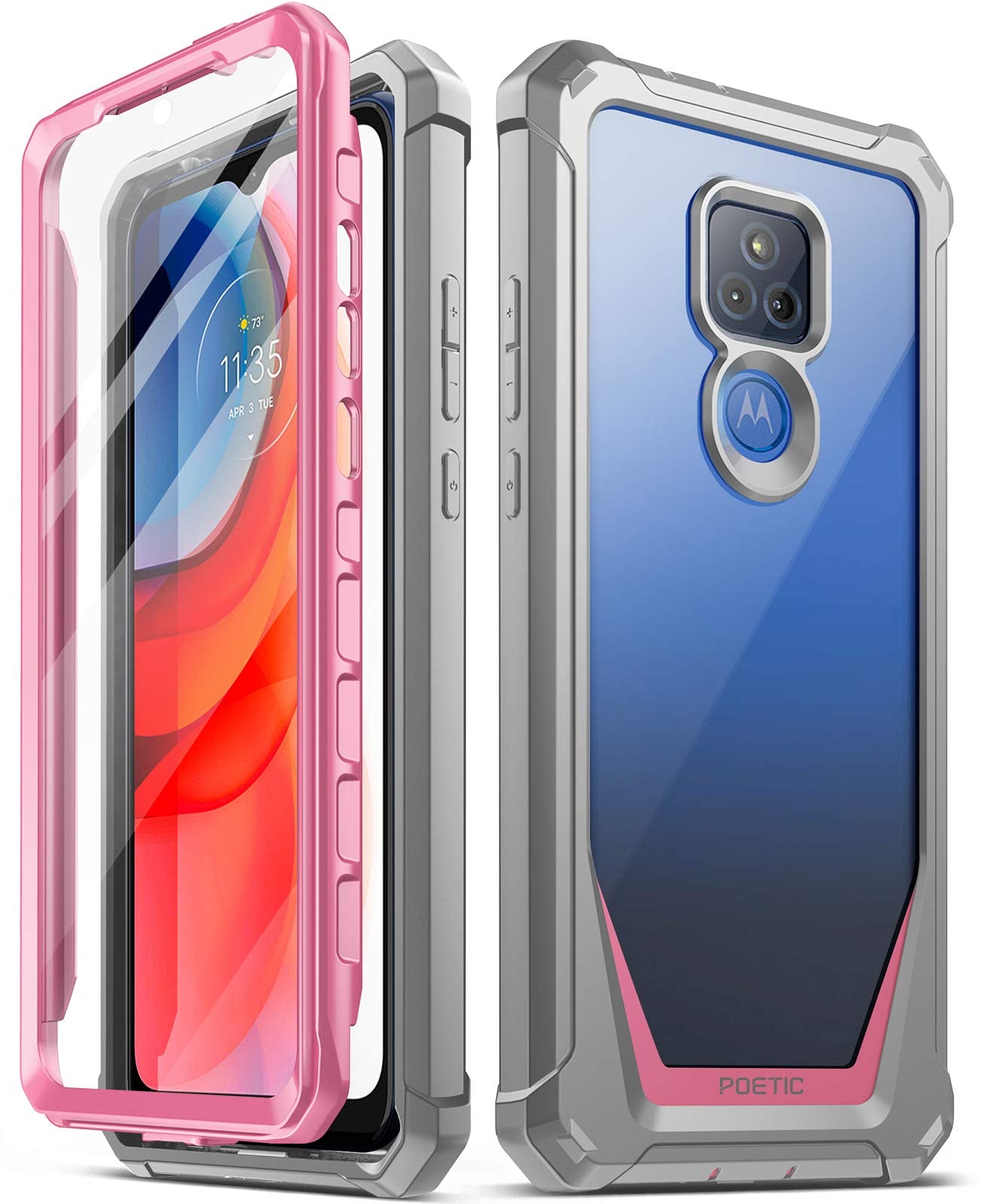 Poetic Guardian Series Case Designed For Motorola Moto G Play (2021), Full Body Hybrid Shockproof Bumper Clear Protective Cover