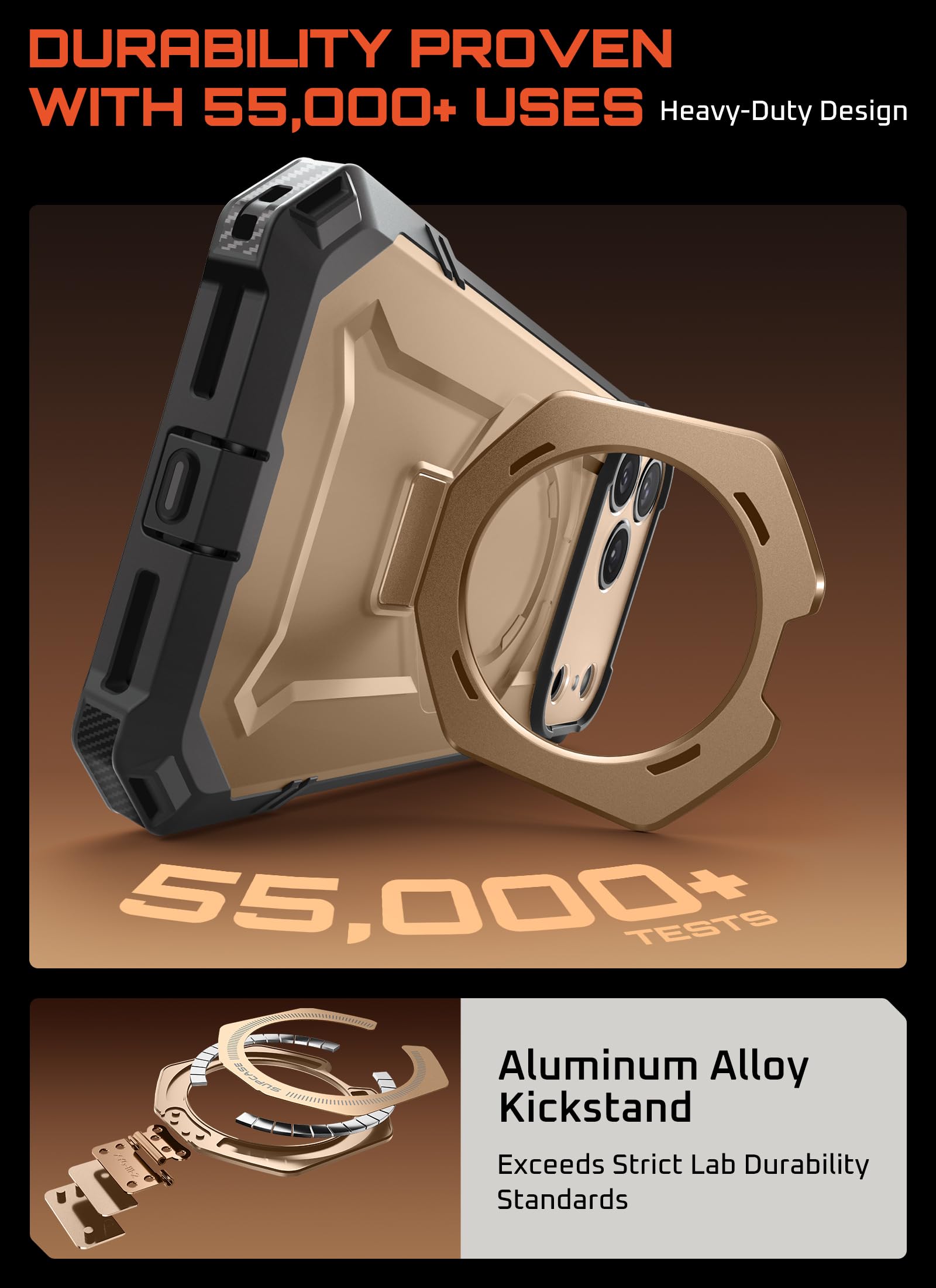 Supcase For Iphone 17 Pro Max Case With Kickstand (Unicorn Beetle Grip), [Camera Control Cover] [Compatible With Magsafe] [Milit