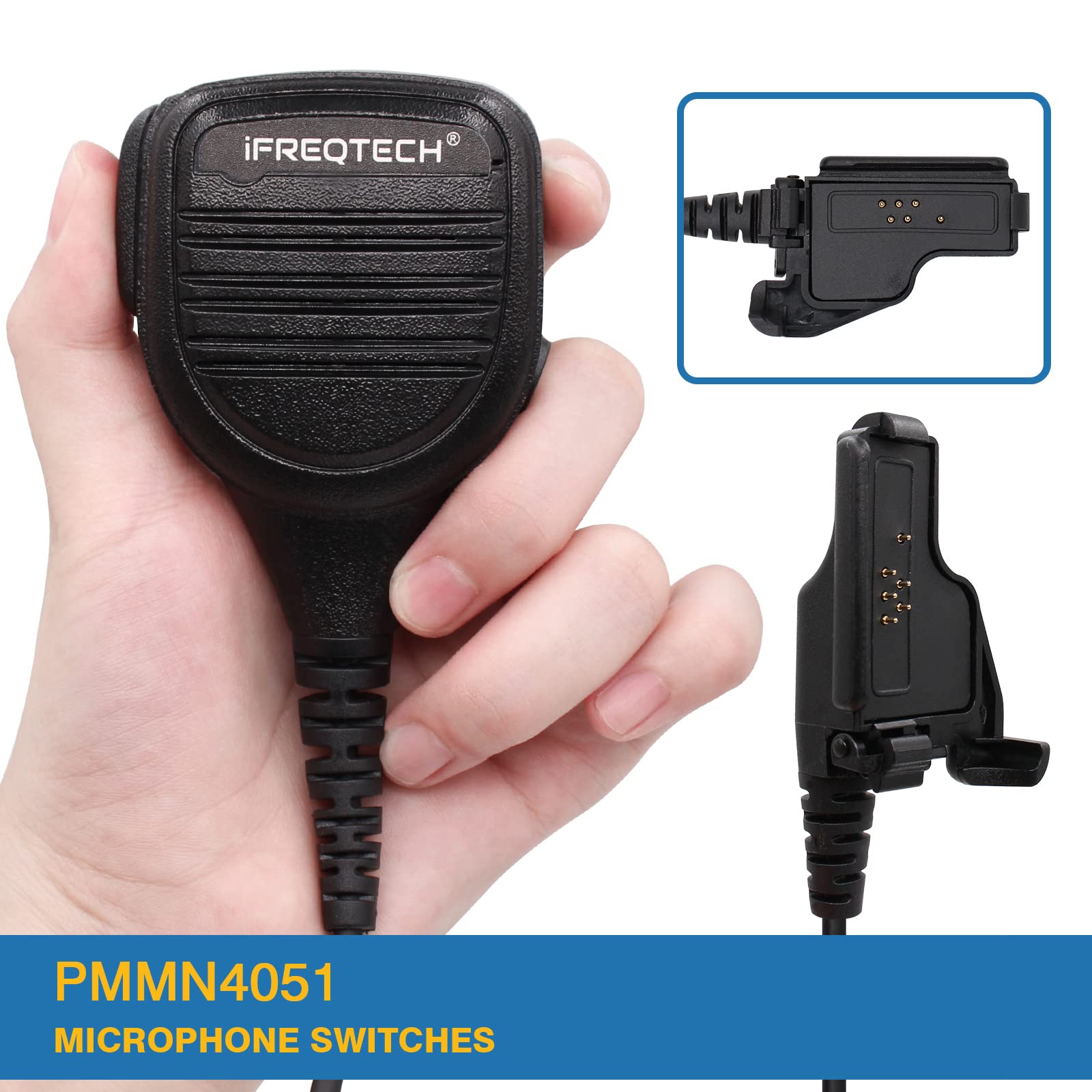Ifreqtech Pmmn4051 Pmmn4051B Remote Speaker Microphone With 3.5Mm Audio Jack Compatible With Xts1500 Xts2500 Xts3000 Xts5000 Mt1