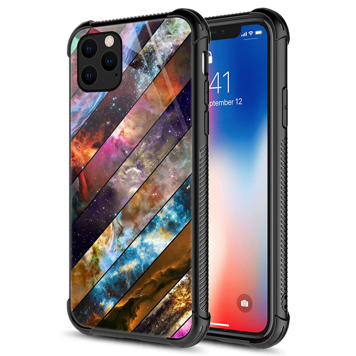 Carloca Compatible With Iphone 13 Case,Abstract Nebula Identity Graphic Design Shockproof Anti Scratch Hard Acrylic Case For App