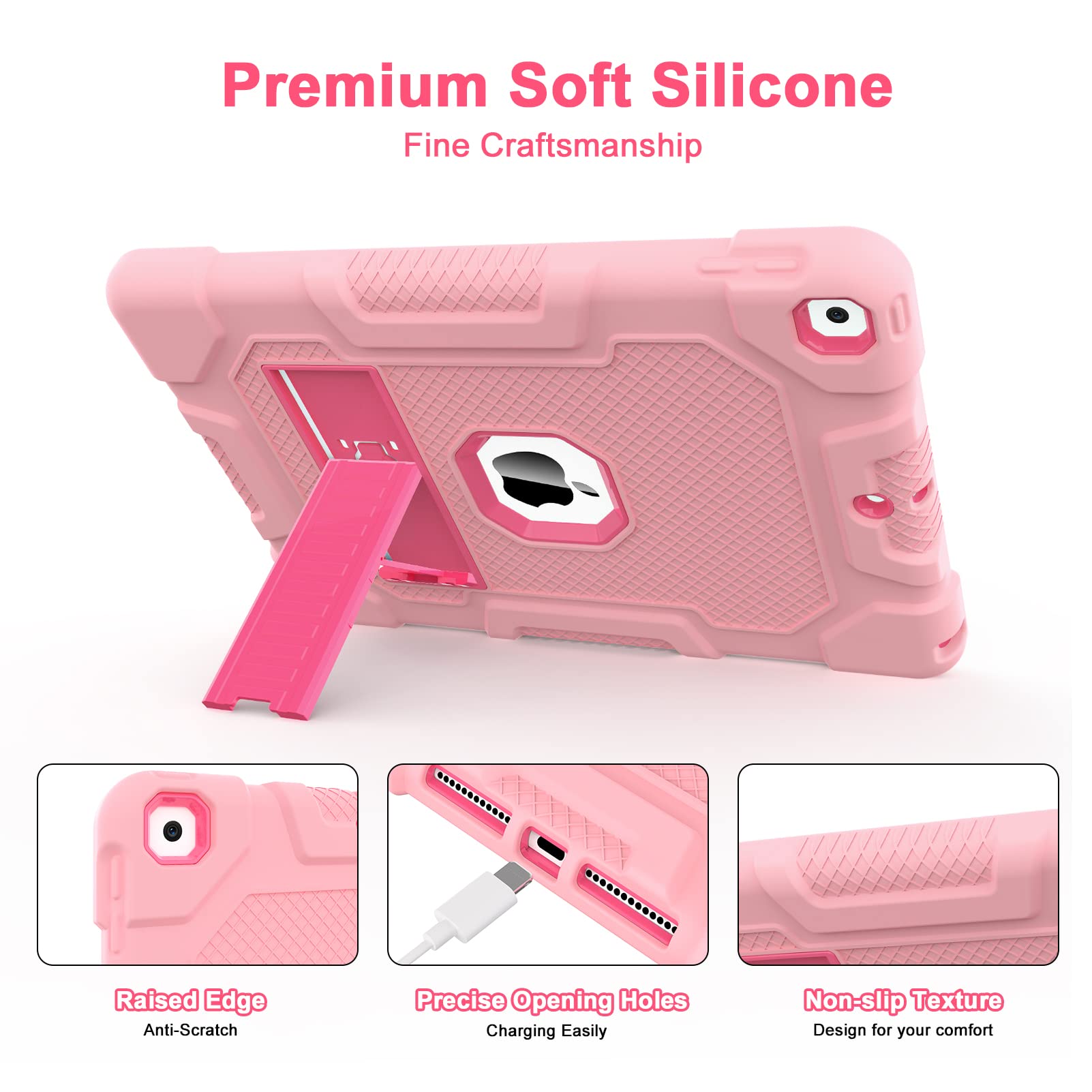 Timism For 9Th Generation Case, For 8Th/7Th Generation Case, For 10.2 2021/2020/2019 Case With Kickstand, Heavy Duty Shockproof