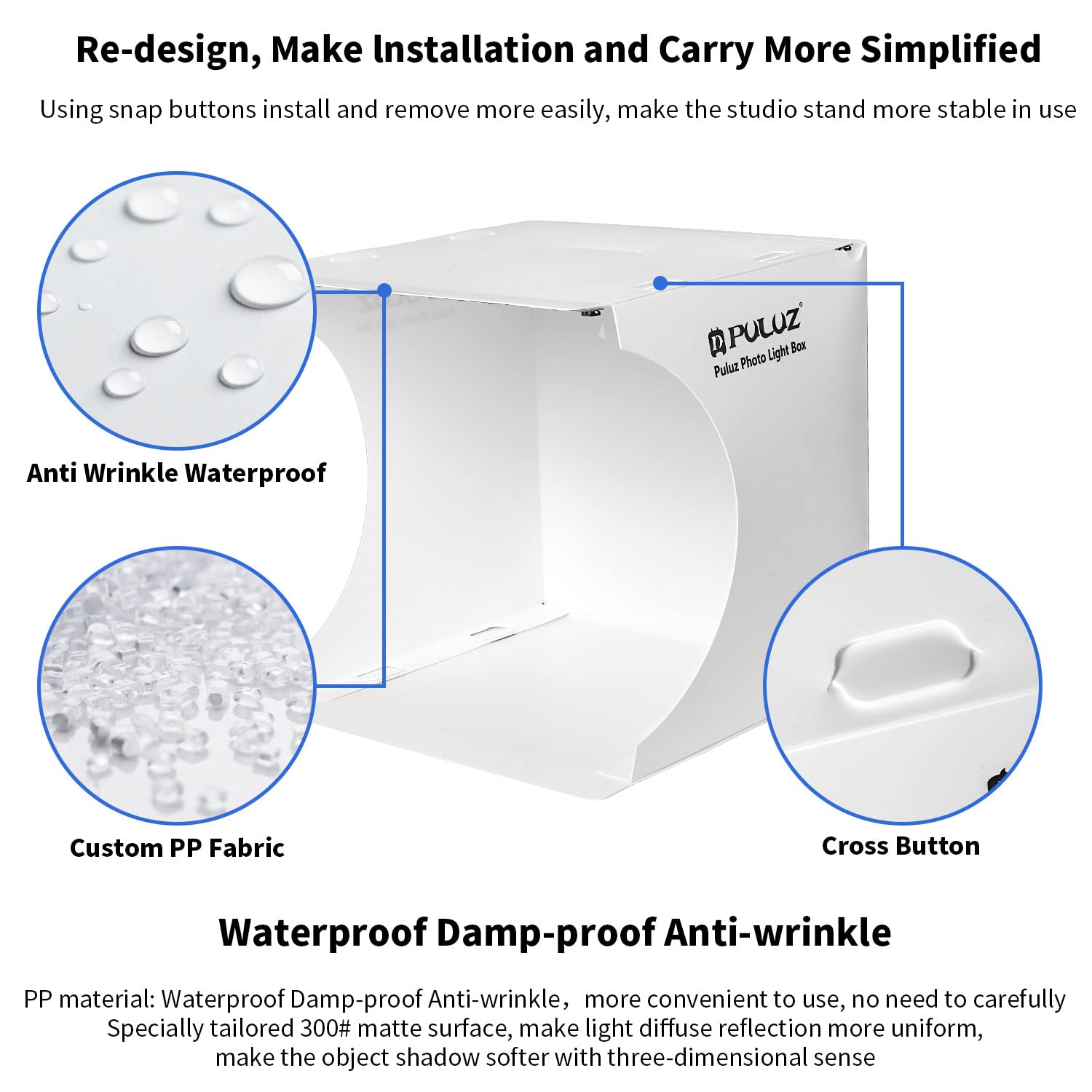 Qulable Photo Studio Box, Mini Photo Shooting Tent Kit, Foldable Photography Lighting Softbox With 6 Colors Photography Backdrops For Advertising Photography Lighting Tool (20 Cm Light Box)