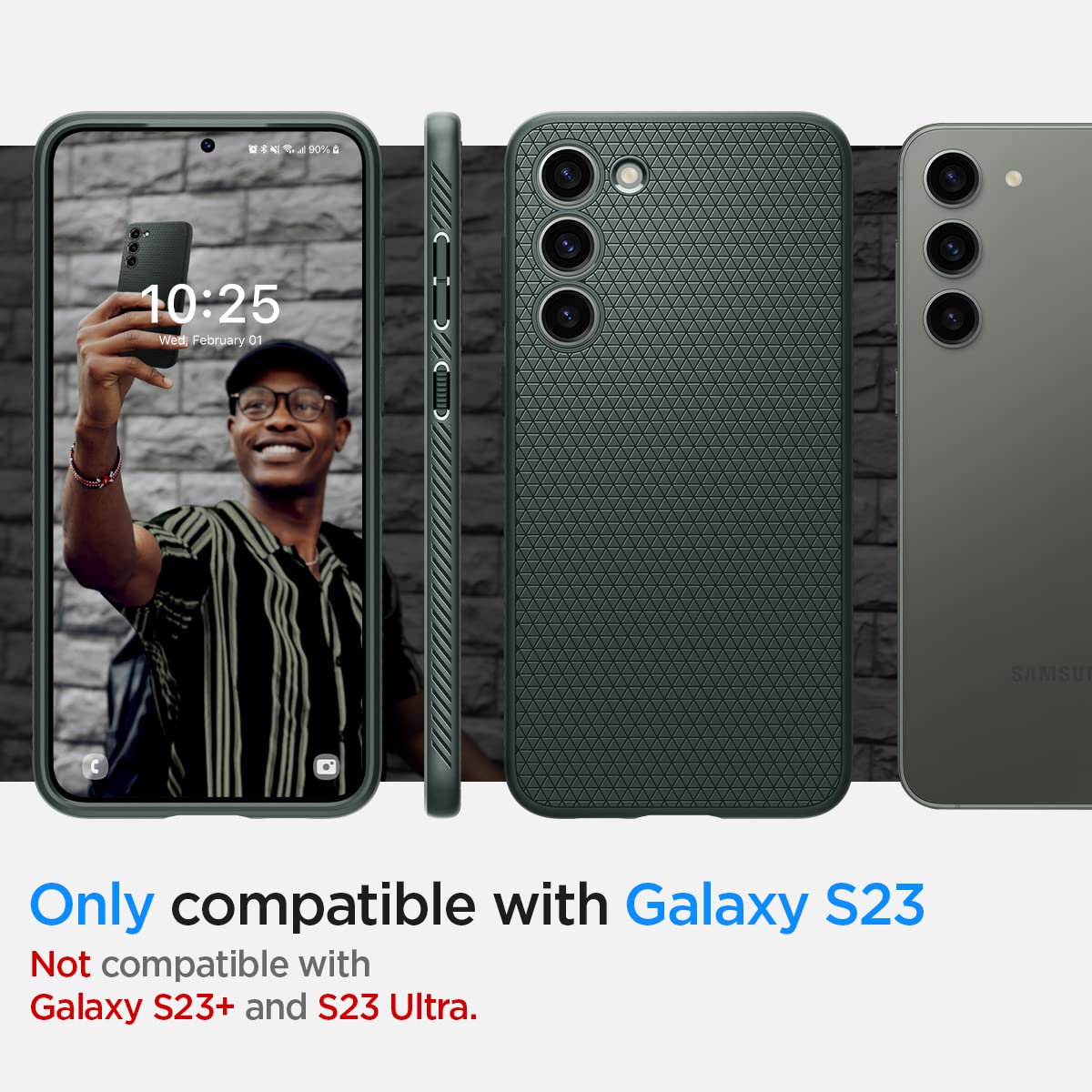 Spigen Liquid Air Designed For Galaxy S23 Case (2023)   Abyss Green