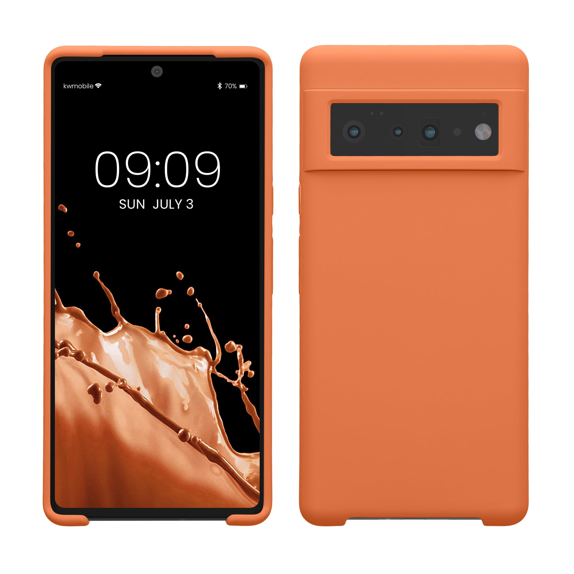kwmobile Case Compatible with Google Pixel 6 Pro Case - TPU Silicone Phone Cover with Soft Finish - Warm Apricot