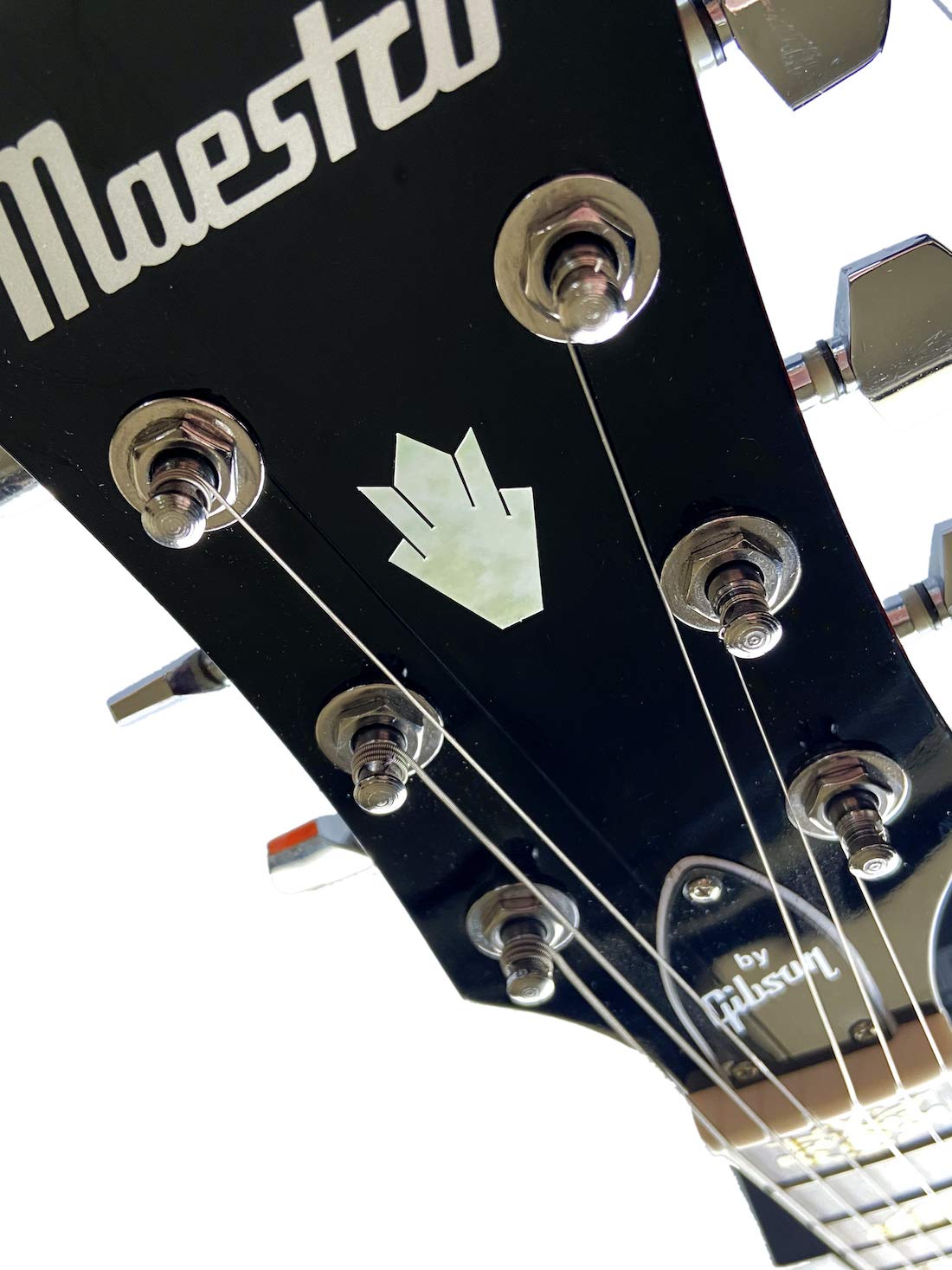 Jacamou H 109Cc Wt Set Closed Crown (Wt) Inlay Stickers For Guitar Head, Set Of 2