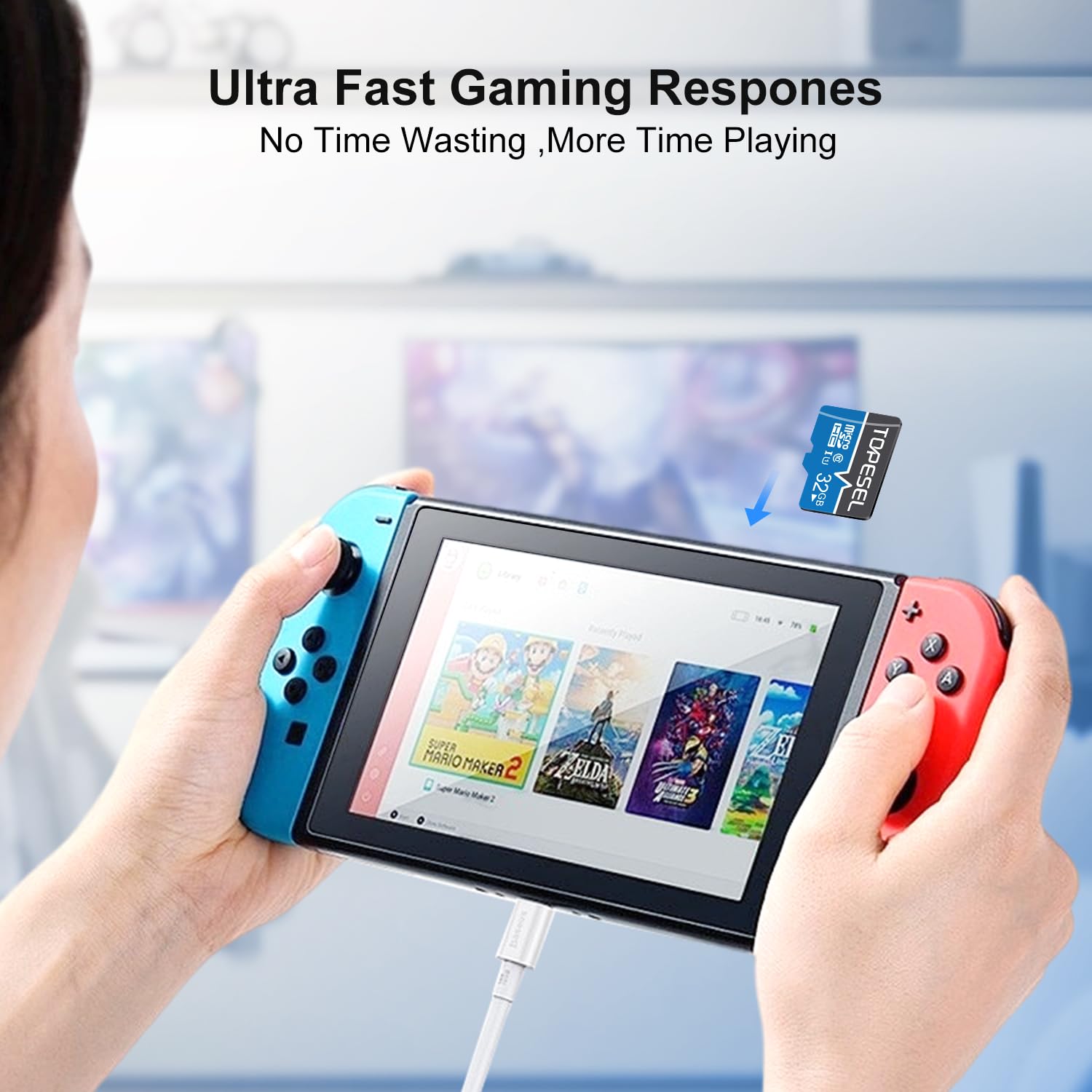 Topesel 32Gb Micro Sd Card 2 Pack Memory Cards Micro Sdhc Uhs I Tf Card Class 10 For Camera/Drone/Dash Cam(2 Pack U1 32Gb)