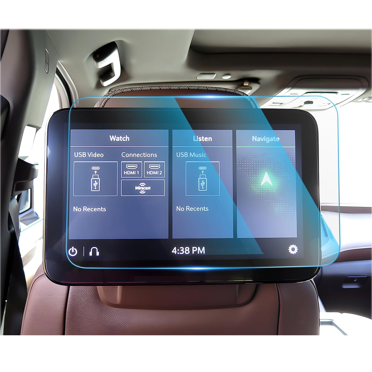 Cdefg 2 Pack Tempered Glass 12.6' Rear Seat Tv Dvd Media Screen Protector Compatible For 2021-2024 2025 Chevy Tahoe & Suburban & Gmc Yukon Accessories /Gmc Yukon Denali Accessories 2021 2022 2023 2024 2025