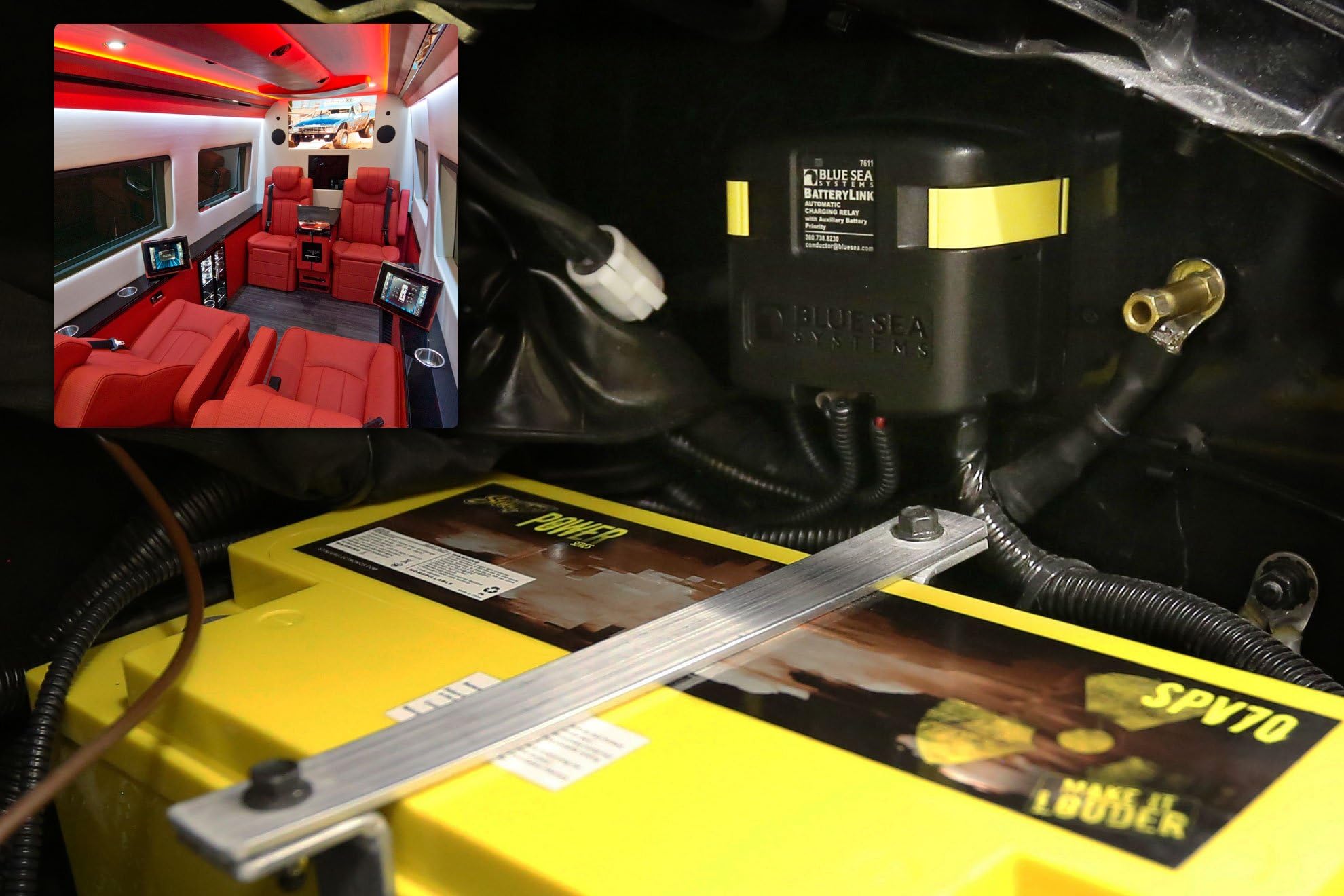 Blue Sea Systems 7611 Auto Charge Relay 120A 12/24V, Black,Yellow