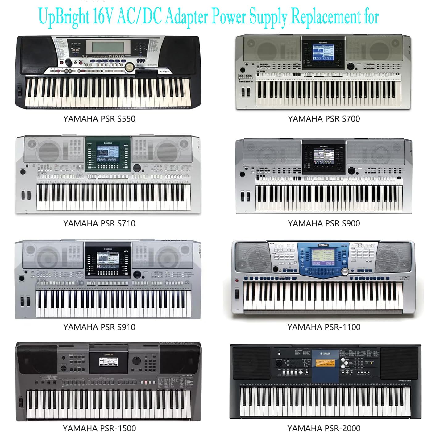 Upbright 16V Ac/Dc Adapter Compatible With Yamaha Psr S550 S700 S710 S900 S910 Piano Keyboard Aw16G Workstation Psr-1100 Psr-210