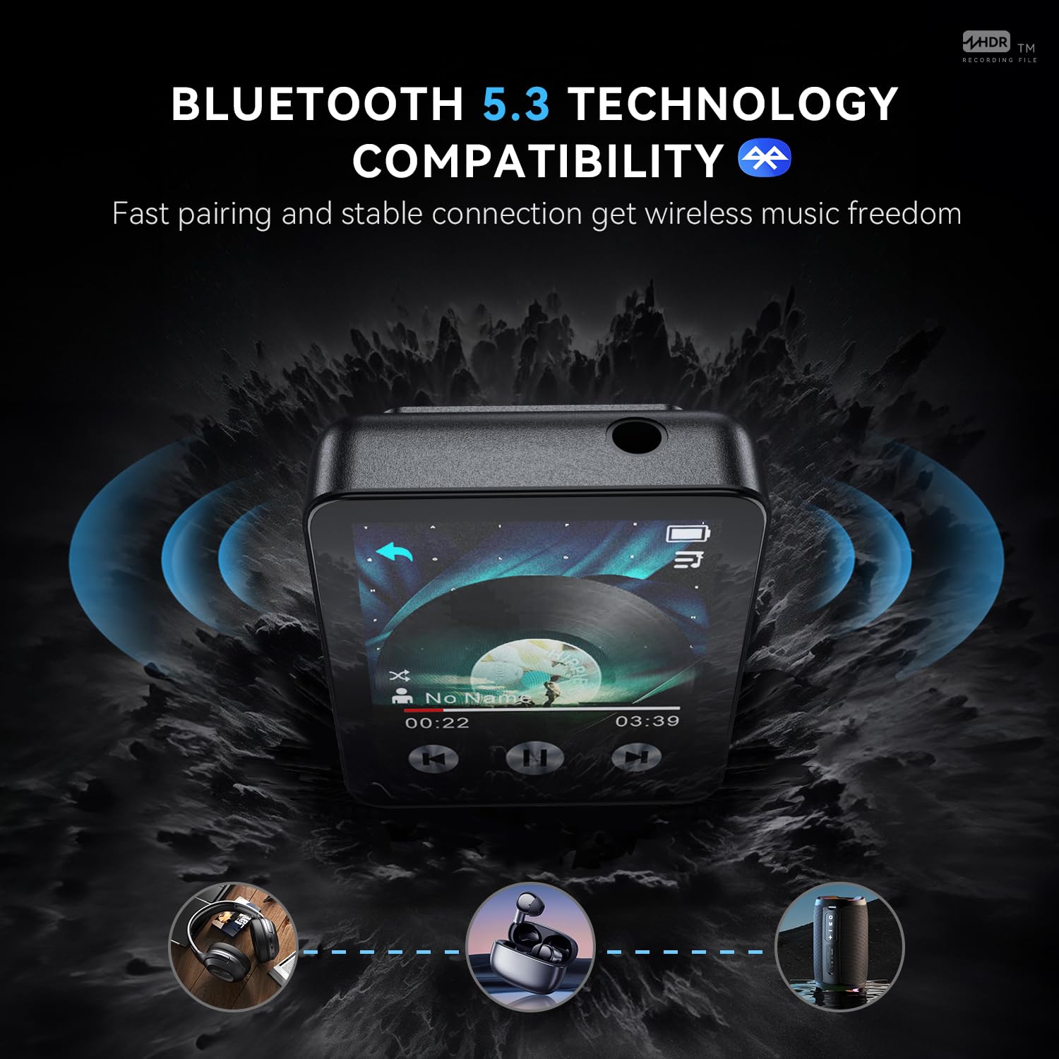 64Gb Mp3 Player With Bluetooth, Portable Touchscreen Music Player With Clip For Sport,Hifi Sound,Voice Recorder,E Book, Mini Dig