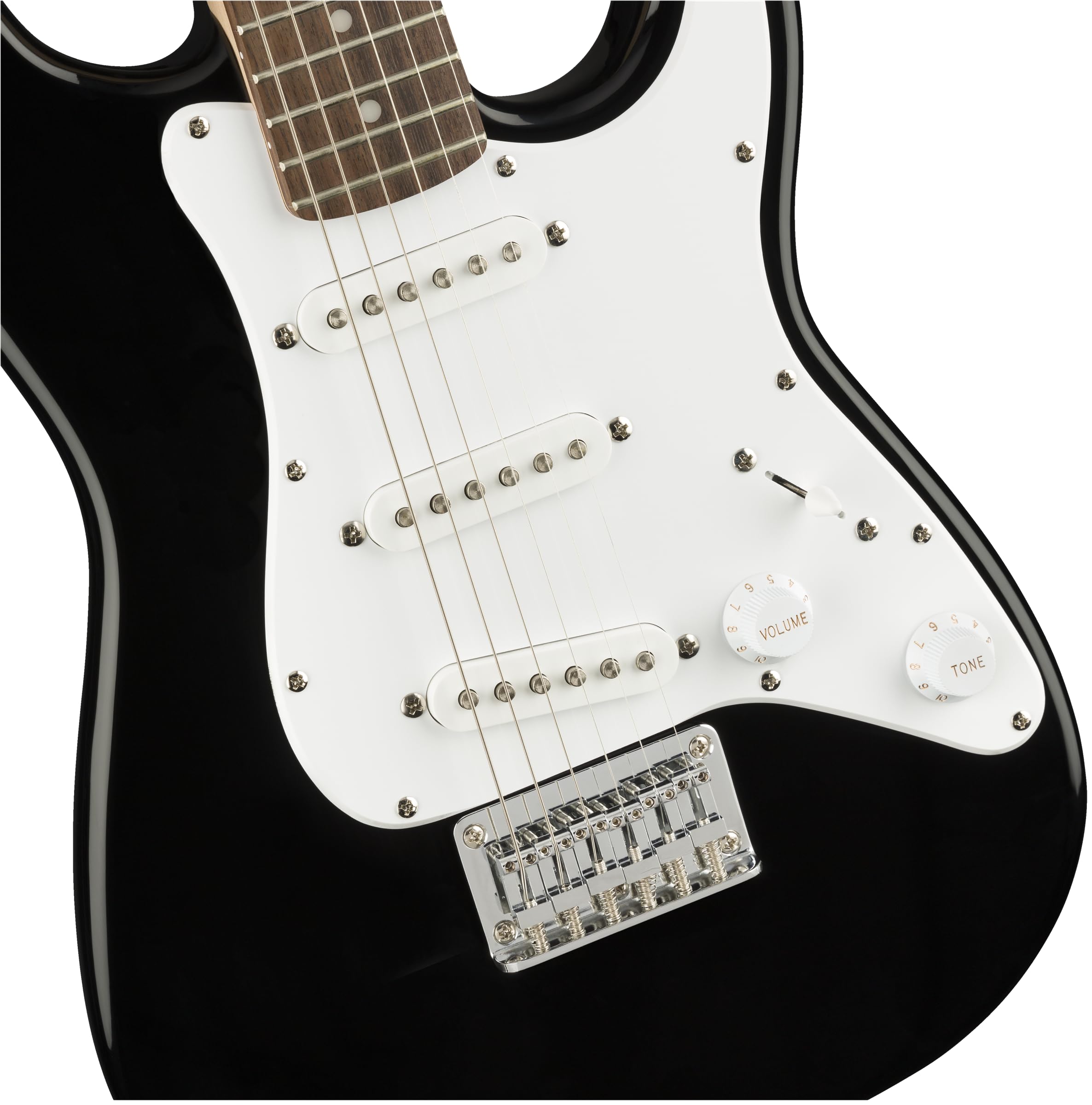 Squier Mini Stratocaster Electric Guitar, With 2-Year Warranty, Black, Laurel Fingerboard