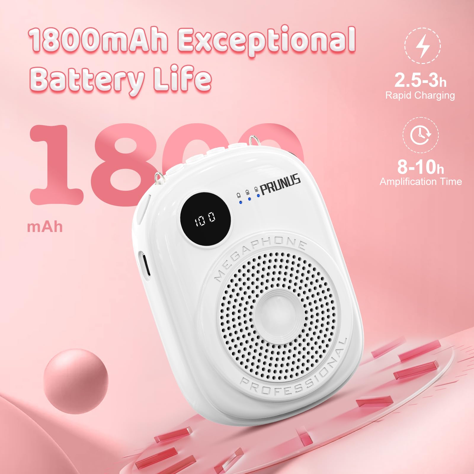 Voice Amplifier For Teacher,Portable Wired Voice Amplifier With Microphone Headset And Speaker,Rechargeable Mini Voice Amplifier