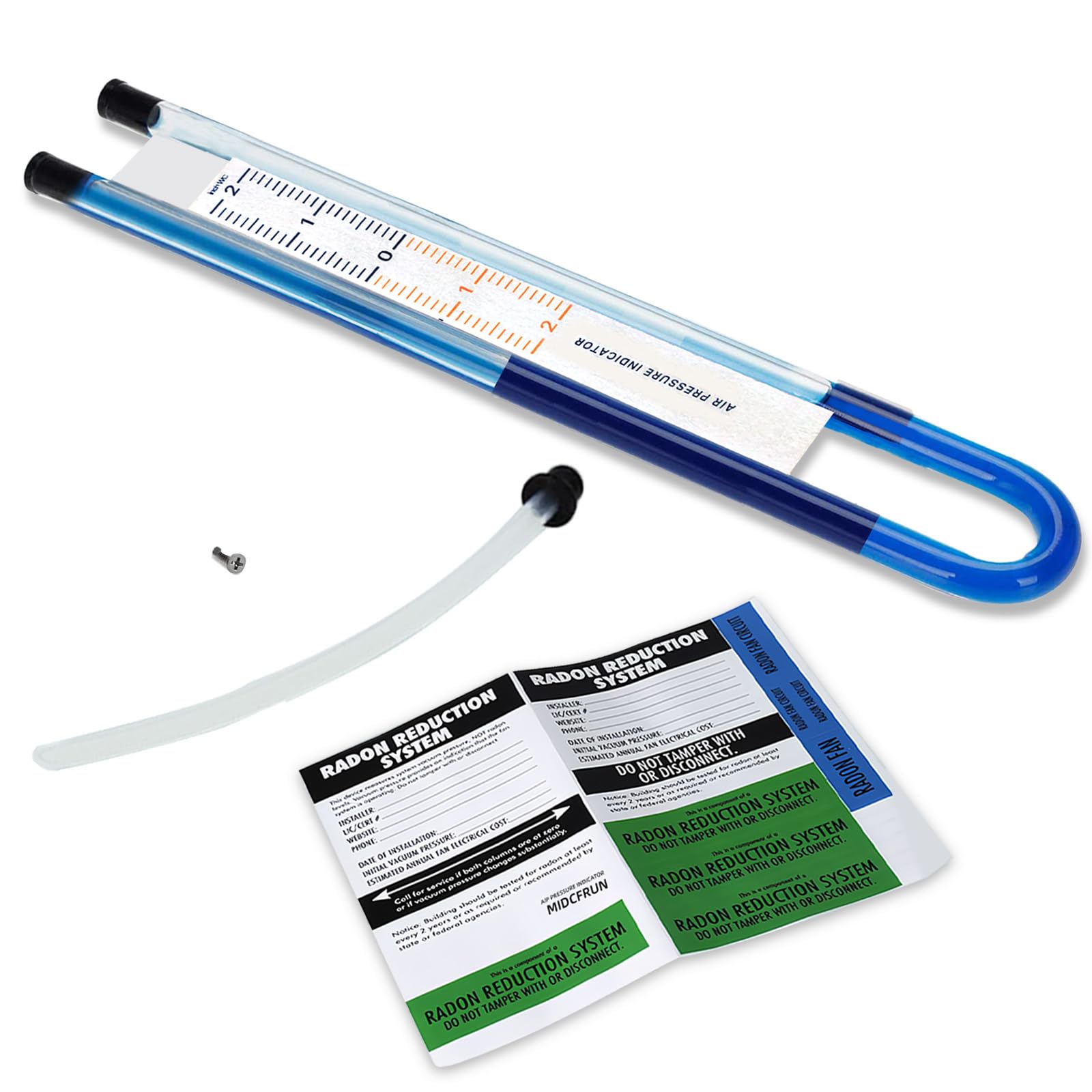 Dcfairfan 4X4 Inch Radon Installation Fan Kit, Radon Mitigation System Kit Inline Duct Fan Ip67 Waterproof, Indoor Outdoor Venti