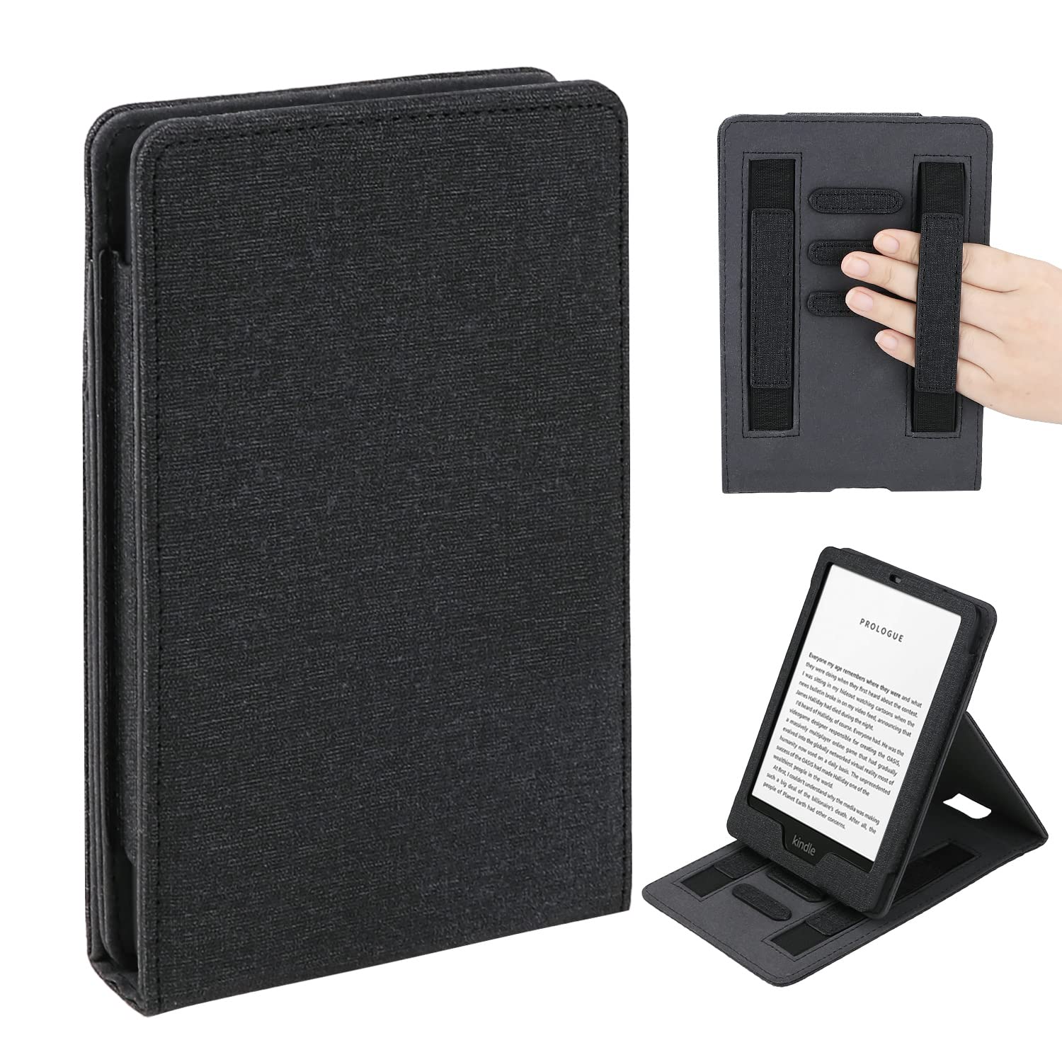 Walnew Flip Case For 6.8    Kindle Paperwhite 11Th Generation 2021 And Kindle Paperwhite Signature Edition   Two Hand Straps And