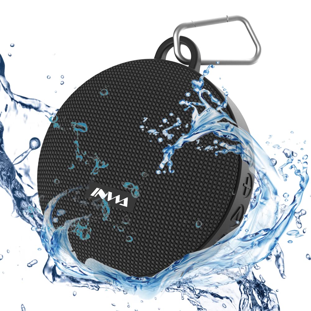 Inwa Bluetooth Shower Speaker Ipx7 Waterproof, Tws Wireless Bathroom Speakers, Built In Mic With Bluetooth 5.0, Tf Card Mode, 12