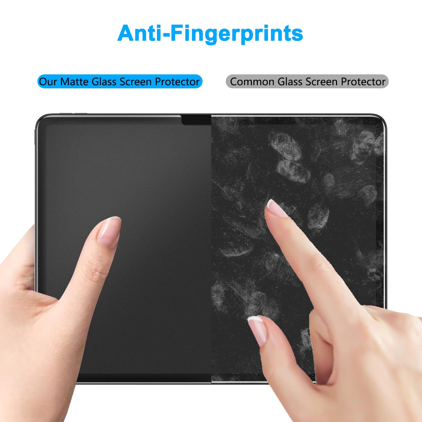 Szjcltd [2 Pack Matte Glass Screen Protector For Ipad Pro 11 Inch 2024 (Not Privacy), Anti Glare/Anti Fingerprint/9H Tempered Gl