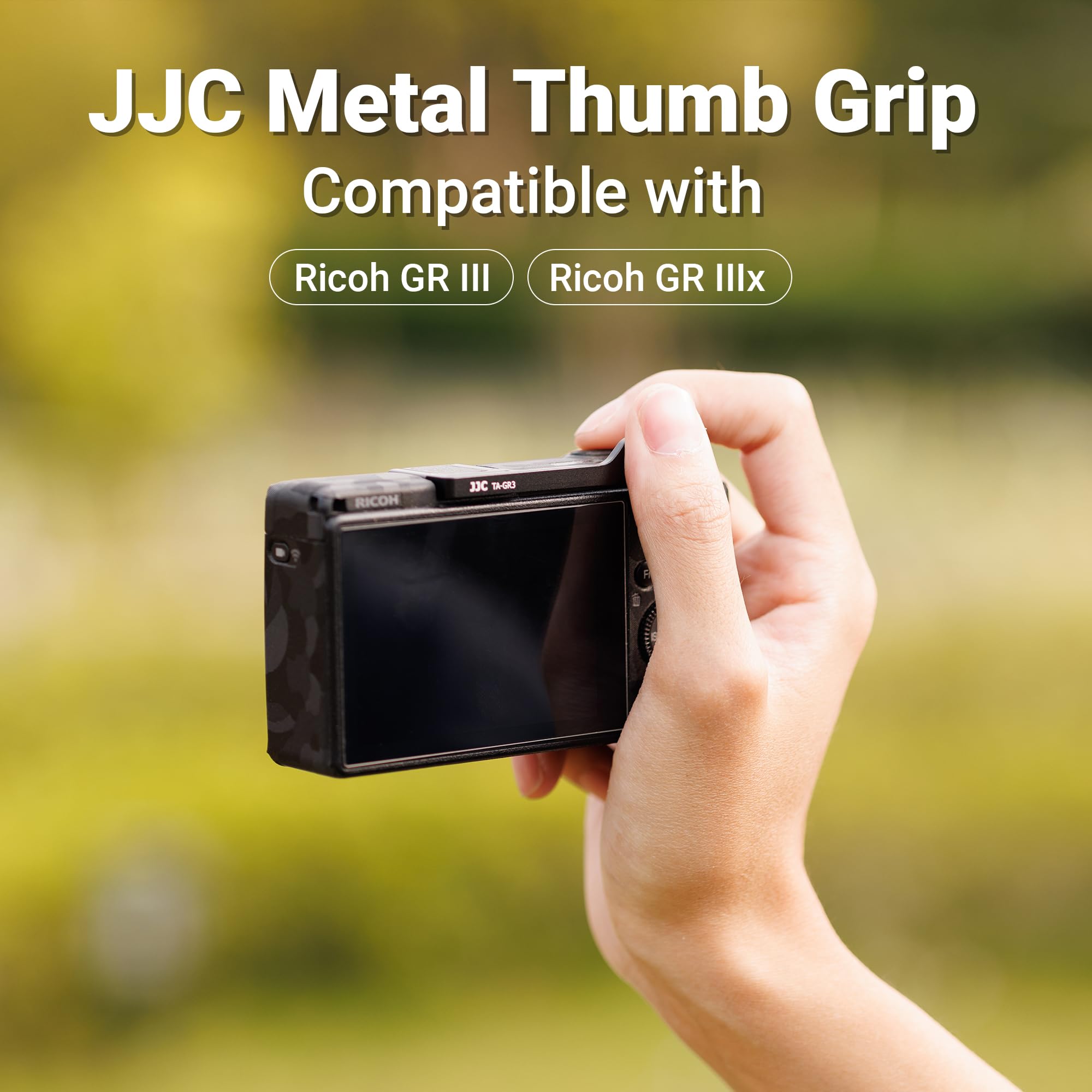 Jjc Metal Thumbs Up Grip For Ricoh Gr Iii Gr Iii Hdf Gr3 Hdf Gr Iiix Gr Iiix Hdf Gr3X Hdf, Hot Shoe Thumb Support For Comfortabl