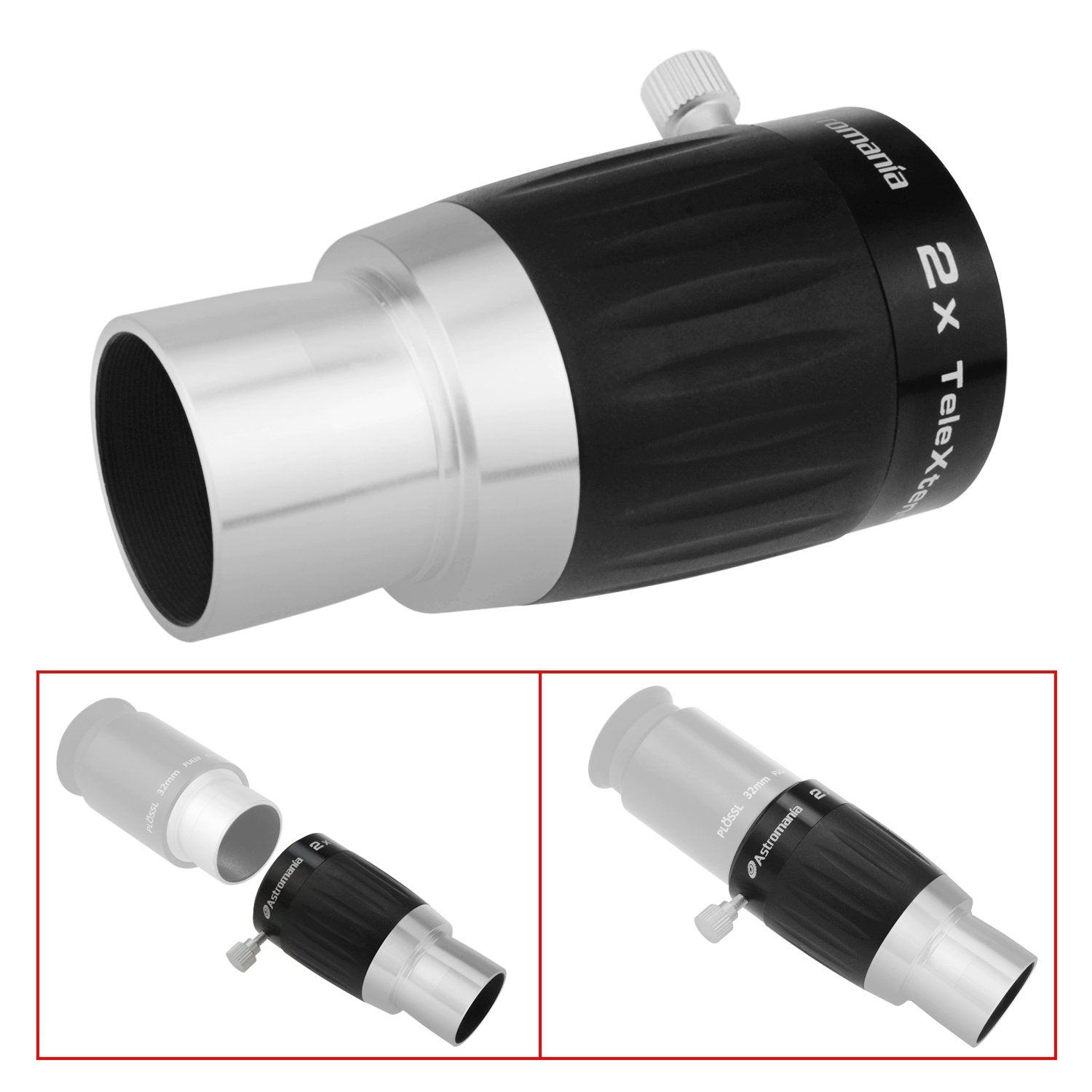 Astromania 1.25'' 3 Elements 2X Telextender Premium Barlow Lens   Apochromatic Barlow Lens Giving An Excellent Image