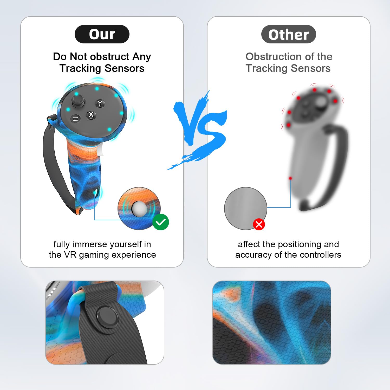 Relohas Deluxe 5 In 1 Silicone Accessories For Meta Quest 3, Vr Protective Case Set, Controller Grip Cover, Vr Shell Cover, Face