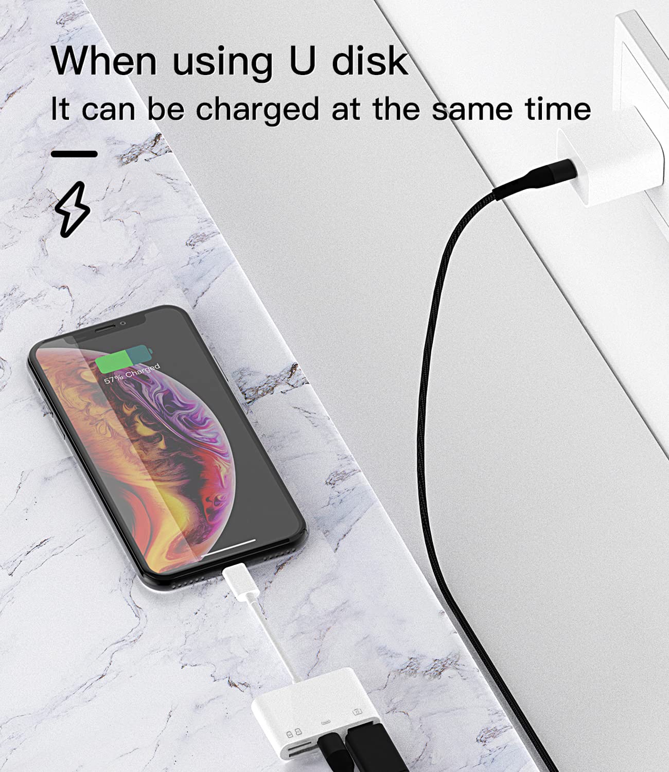 Camera Micro Sd Tf Memory Card Reader Lightning Male To Usb3.0 Female Adapter Otg Cable For Apple Iphone 11 12 Mini Max Pro Xs X