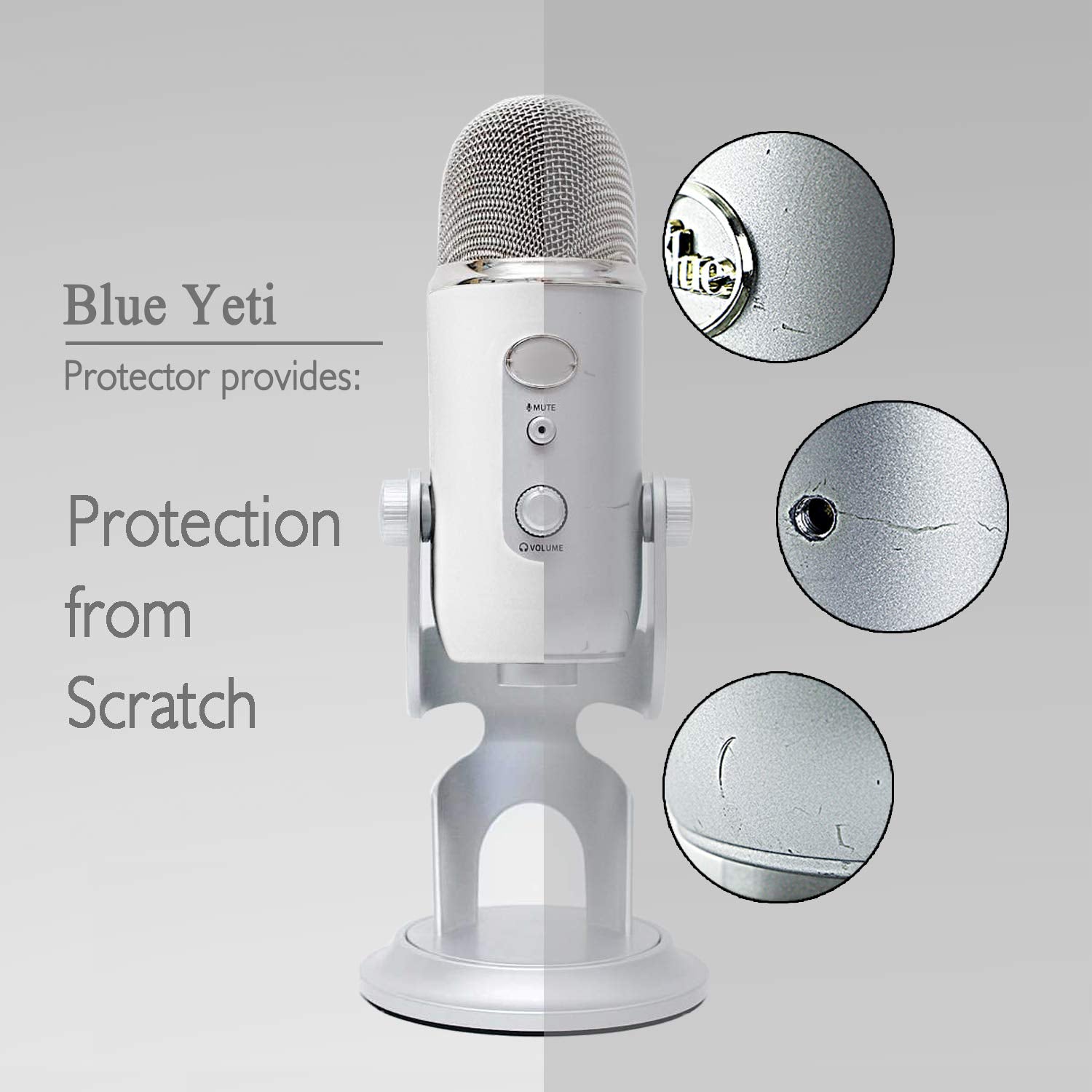 Blue Yeti Mic Cover Pop Filter &Protector, Windscreen Windshield For Blue Yeti, Yeti Pro Condenser Microphones, Windscreen Foam