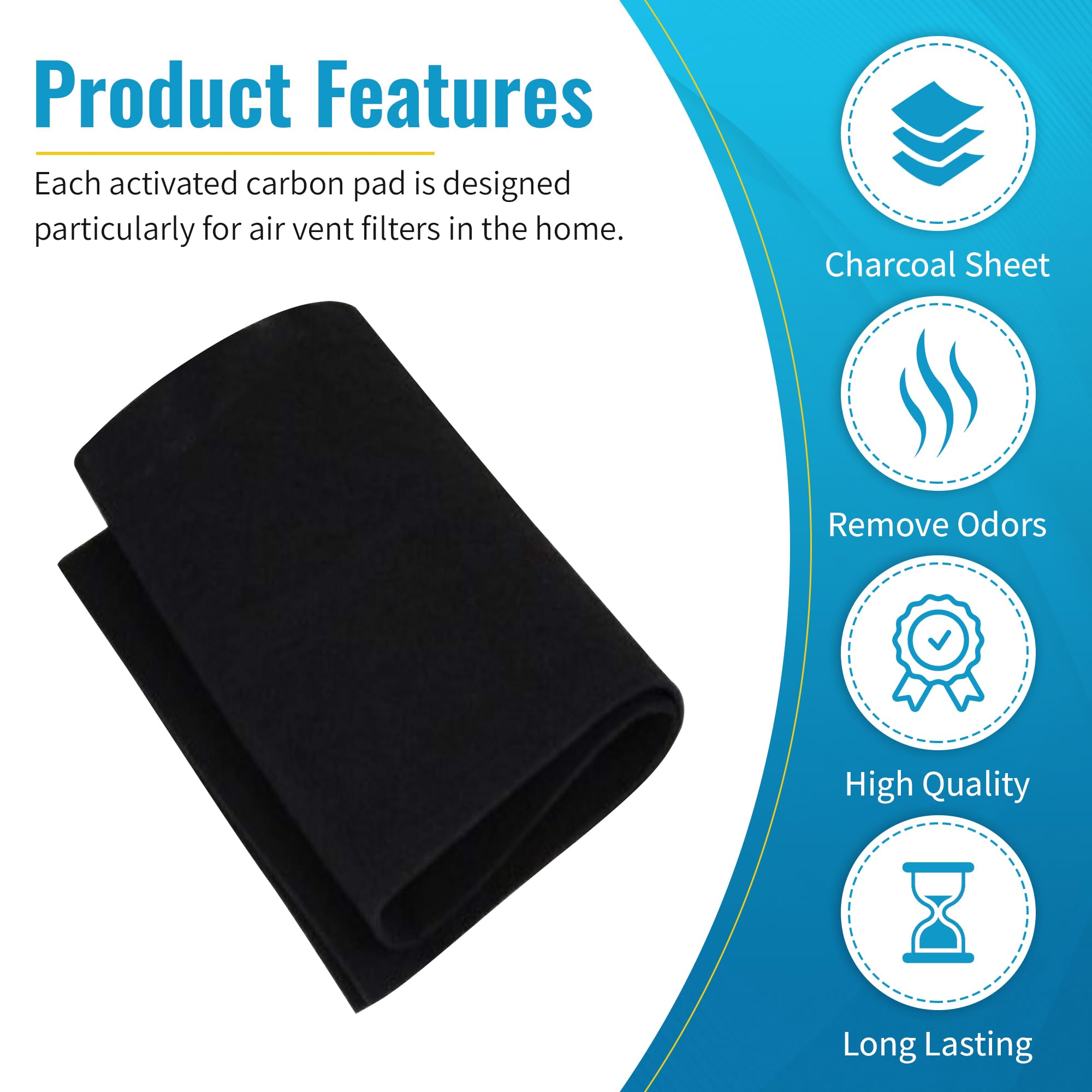 Cfs 3 Pack Cut To Fit Carbon Pad 16 X 48 Inches For Air Filters Charcoal Sheet Fits Air Purifiers Range Hoods Furnace Filters Re