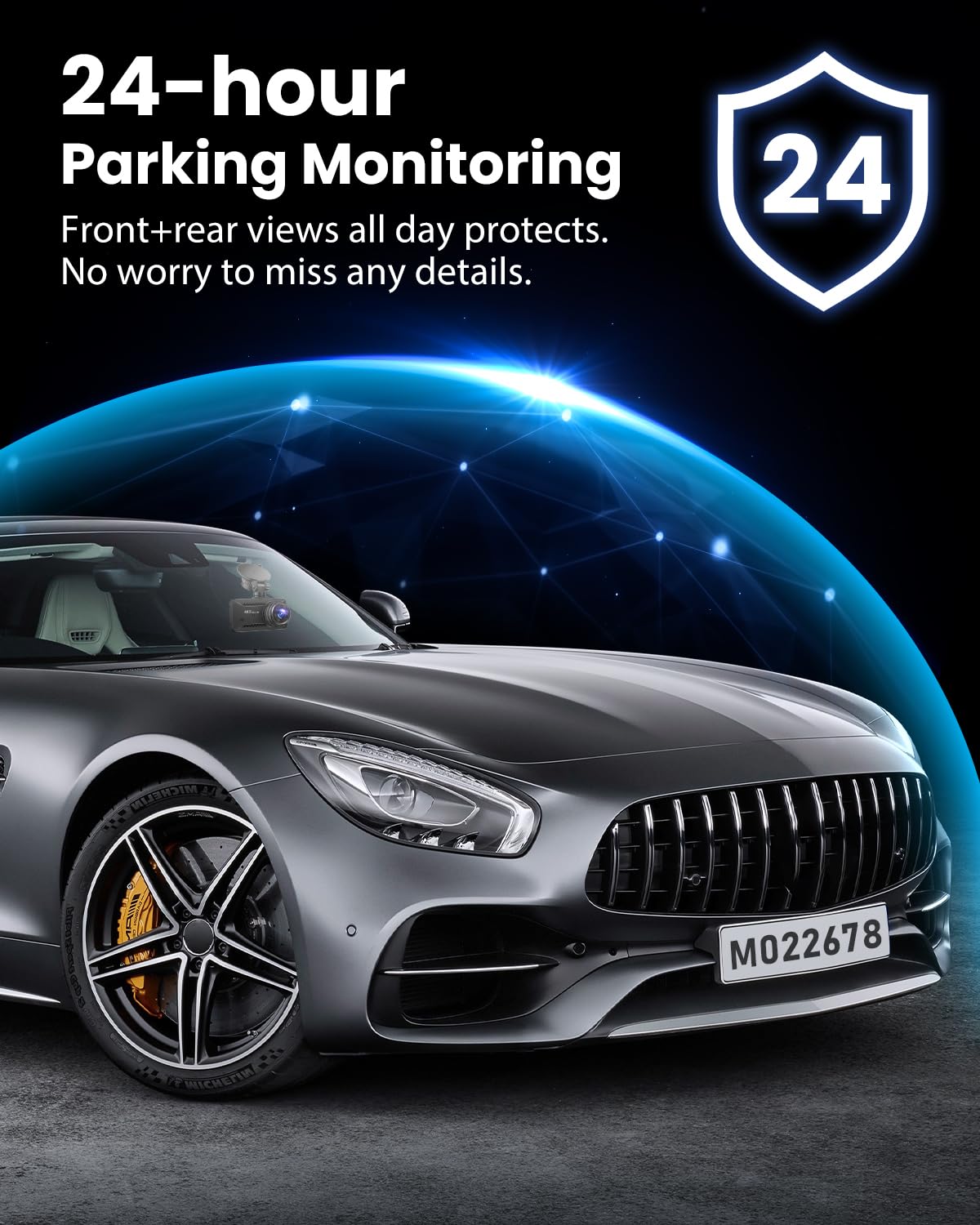 Dash Cam Front Rear 4K/1080P, Dash Camera For Cars Build In Wifi, Full Hd Dash Cam With App Control, 3.94 Ips Screen Dash Camera