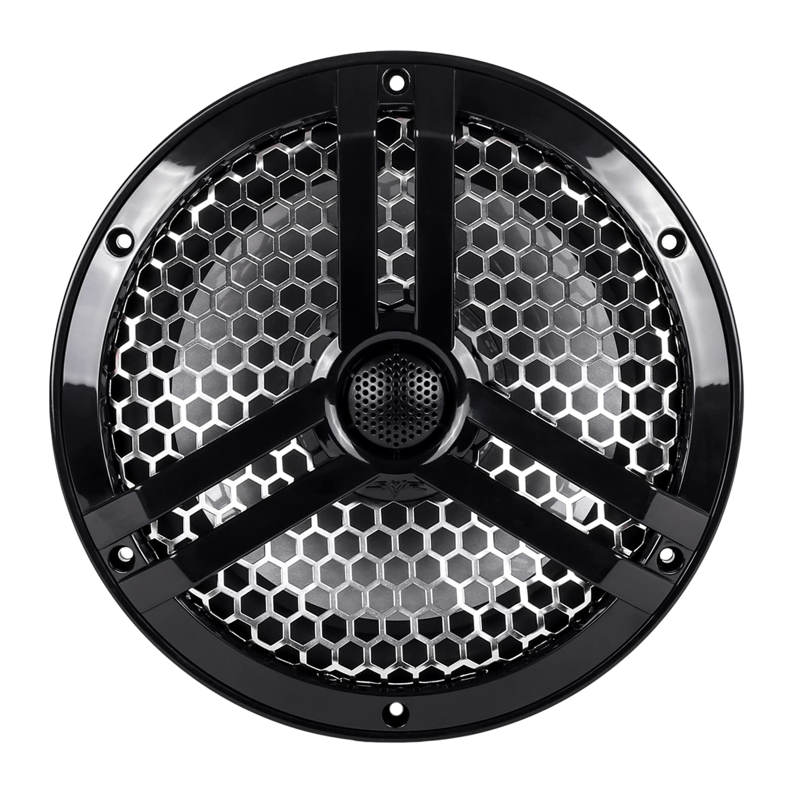 Skar Audio SK8MB 8" 2-Way Marine Coaxial Speakers, 500W, Black, Titanium Reinforced Polypropylene, Pair