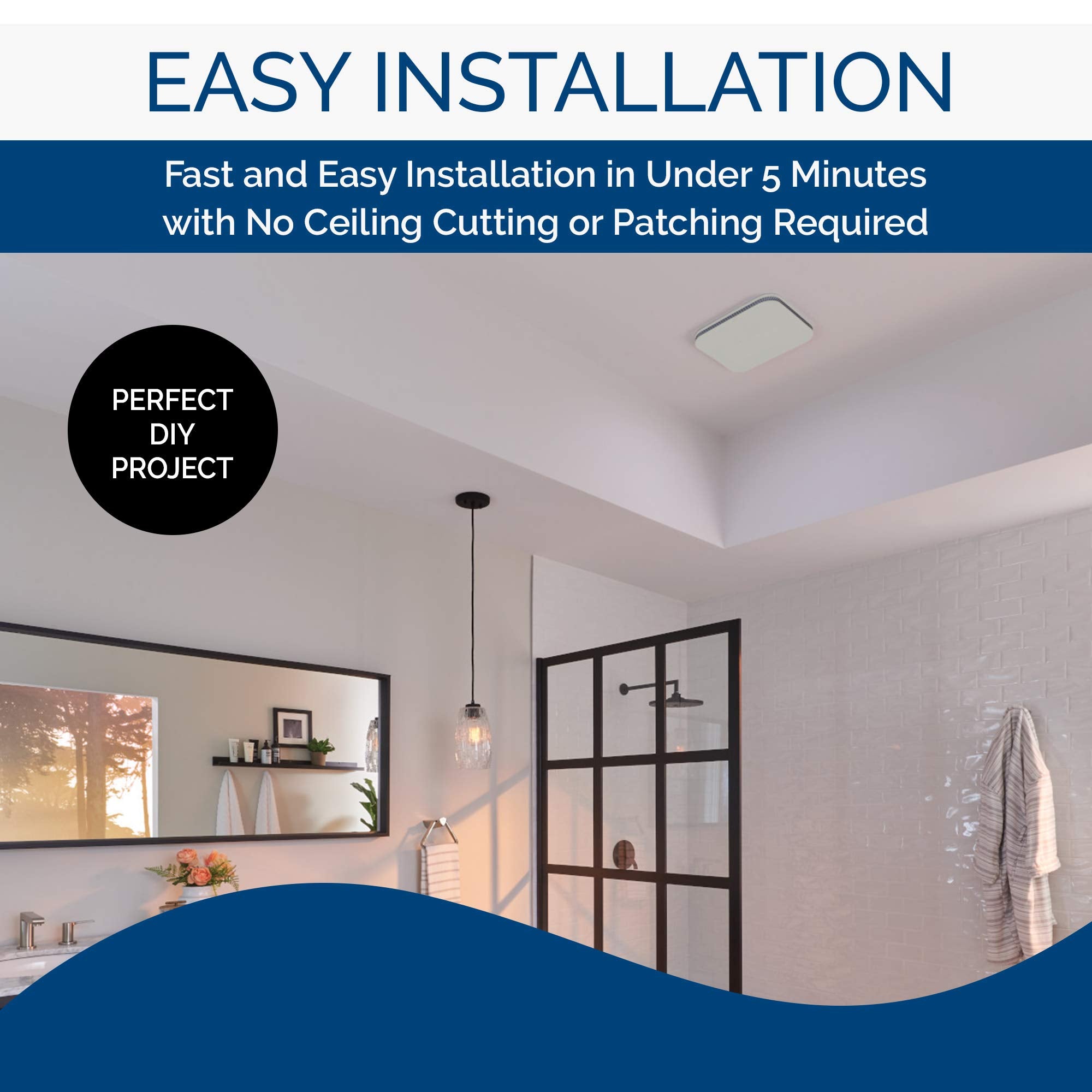 Broan Nutone Fg701S Universal Cleancover Bathroom Exhaust Upgrade Grille Cover, White Bath Fan