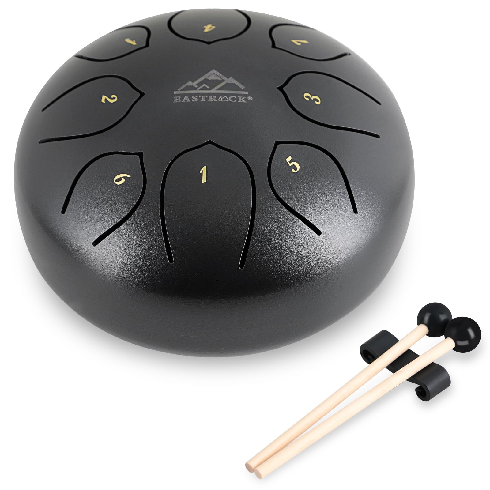 EASTROCK Steel Tongue Drum 6 Inches 8 Notes Handpan Drum C Key with Travel Bag, Meditation Entertainment Yoga, Mallets, Music Bo