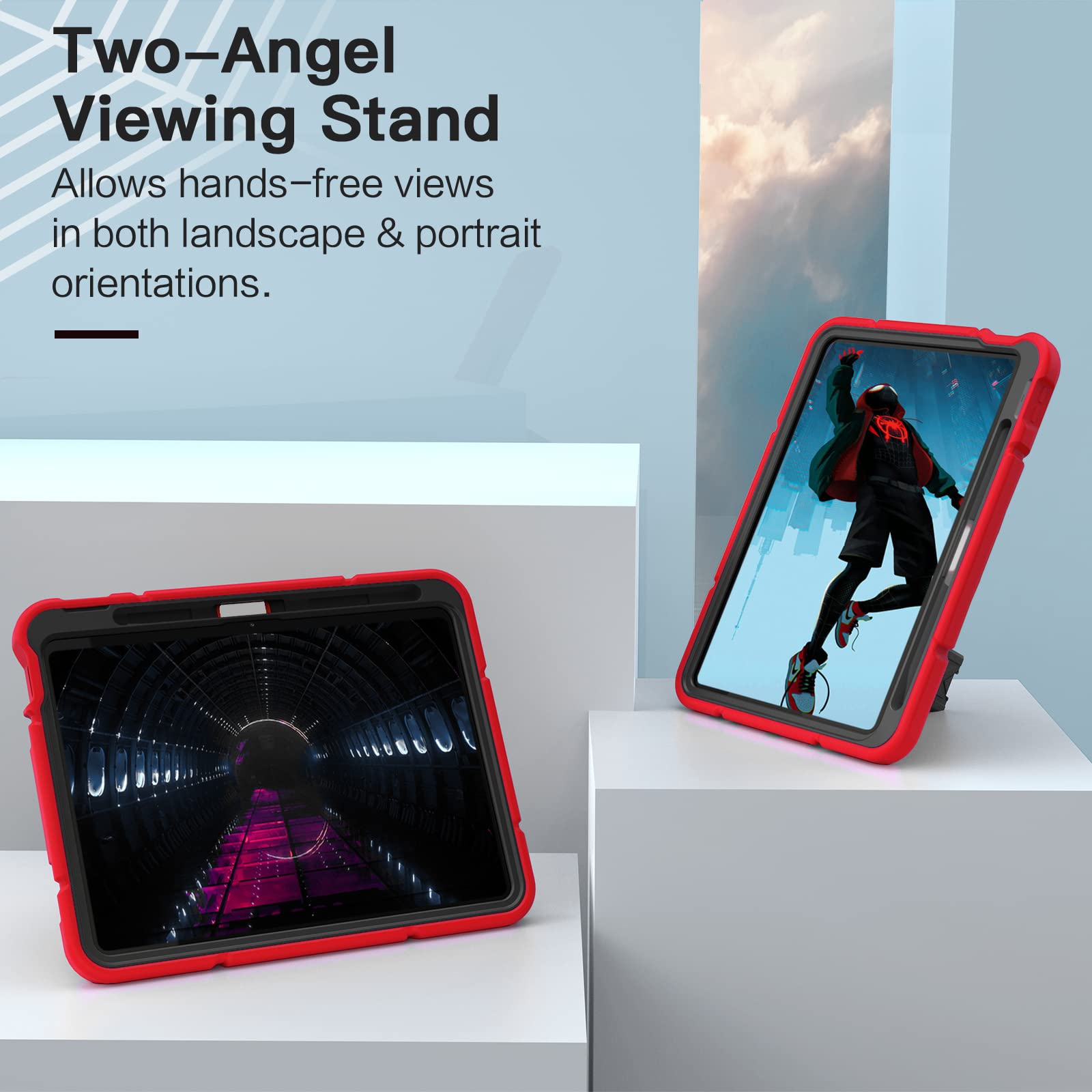 Grifobes Kids Case For Ipad 10Th Generation Case, For 2022 10.9 Inch Ipad 10 Th Generation Case With Kickstand, Heavy Duty Shock