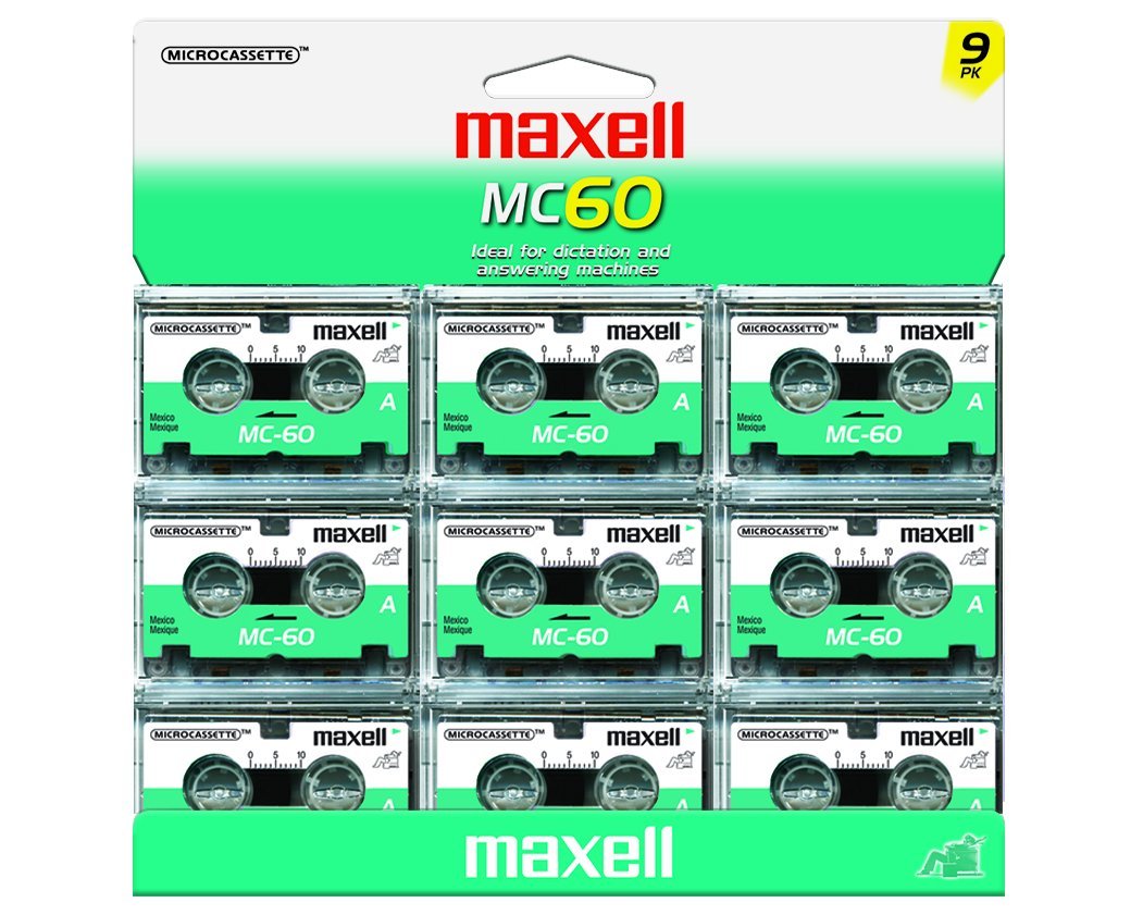 Maxell MC-60 UR Microcassettes (Pack of 9)