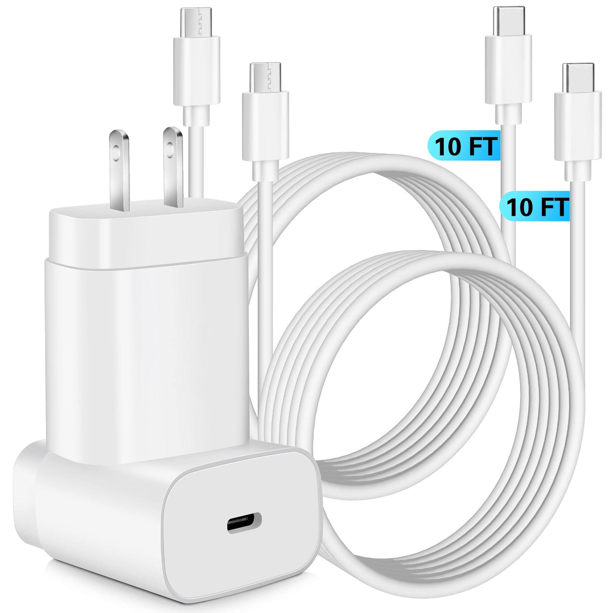 Samsung Super Fast Charger,Samsung Charger Fast Charging Block,2Pack 25W Samsung Usb C Wall Charger,10Ft Quick Usbc Cable For Sa