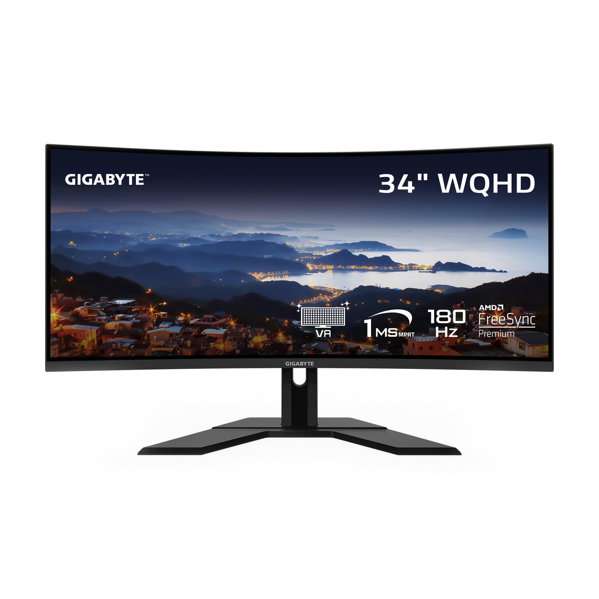 Gigabyte   G34Wqcp   Pro Version   34'' Va Curved Gaming Monitor   Wqhd 3440X1440 180Hz   1Ms Mprt   Amd Freesync Premium   Hdmi