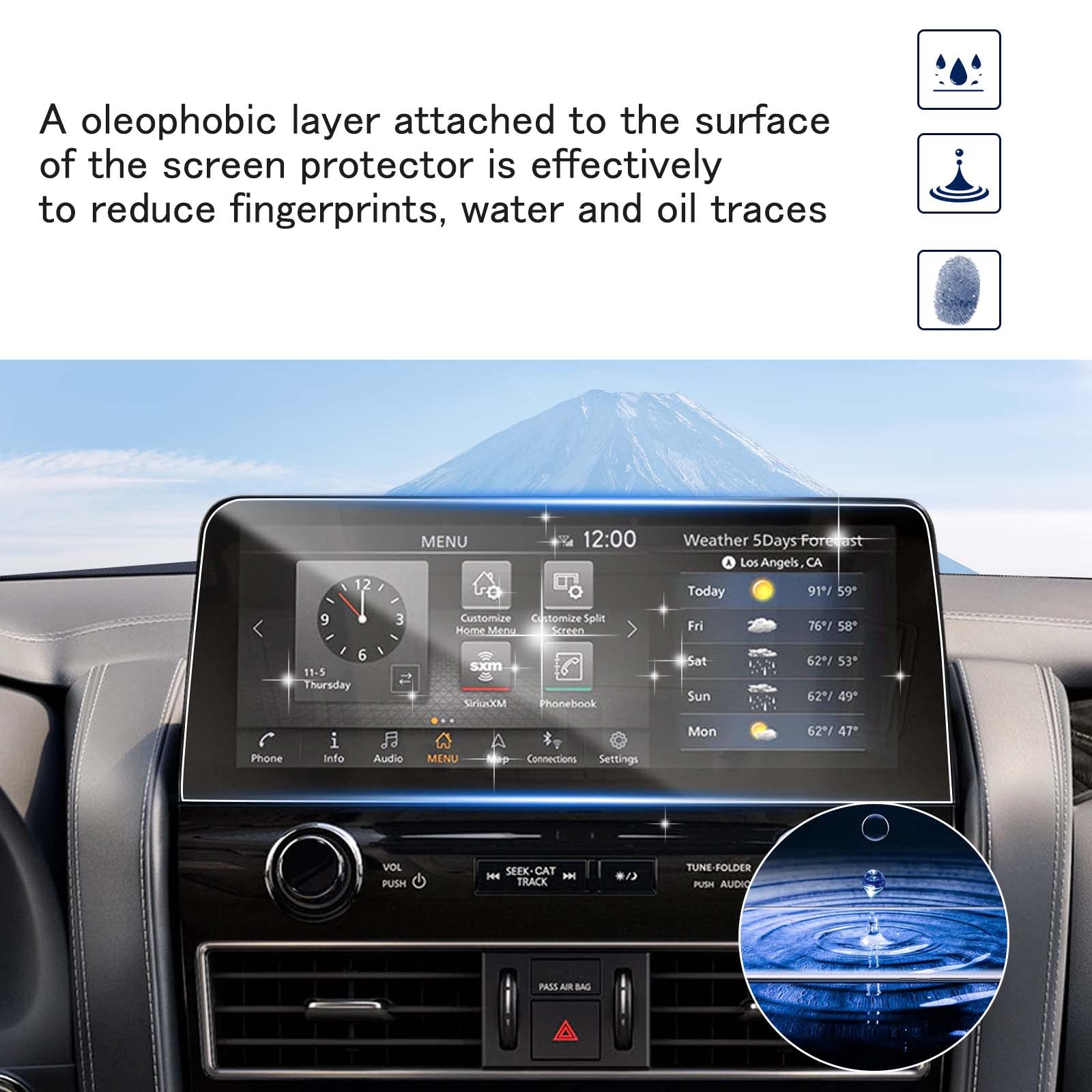 Shaohao For 2023 2024 Nissan Armada Screen Protector, For 2021 2024 Nissan Armada S/Sv/Sl/Platinum 12.3 In Touch Screen Armada 2023 2024 Accessories