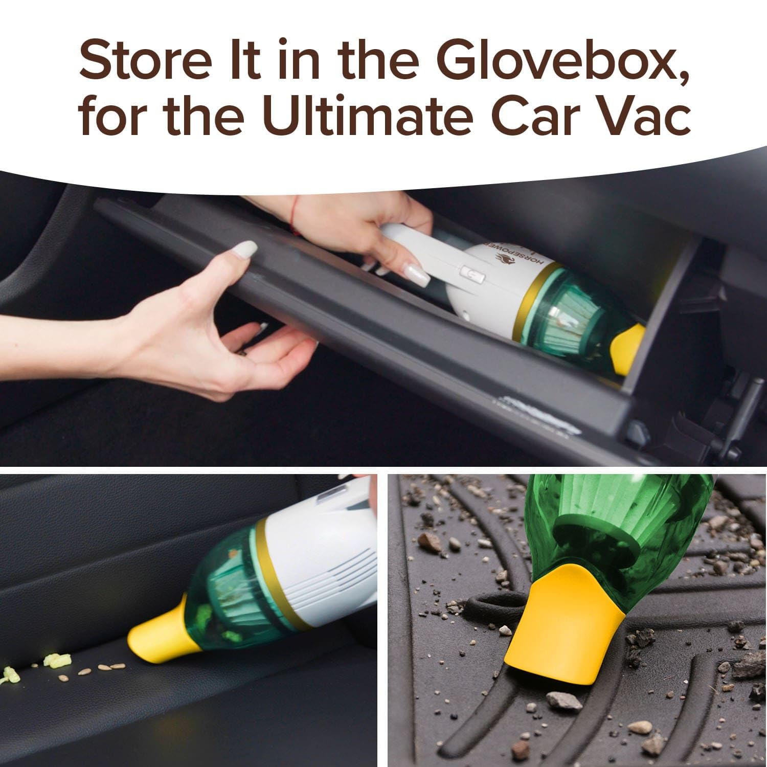 Duck Compact Cordless Vacuum By Horsepower, Gold Edition, Ultra Powerful Upgraded Battery For Extra Long Run Time, As Seen On Tv