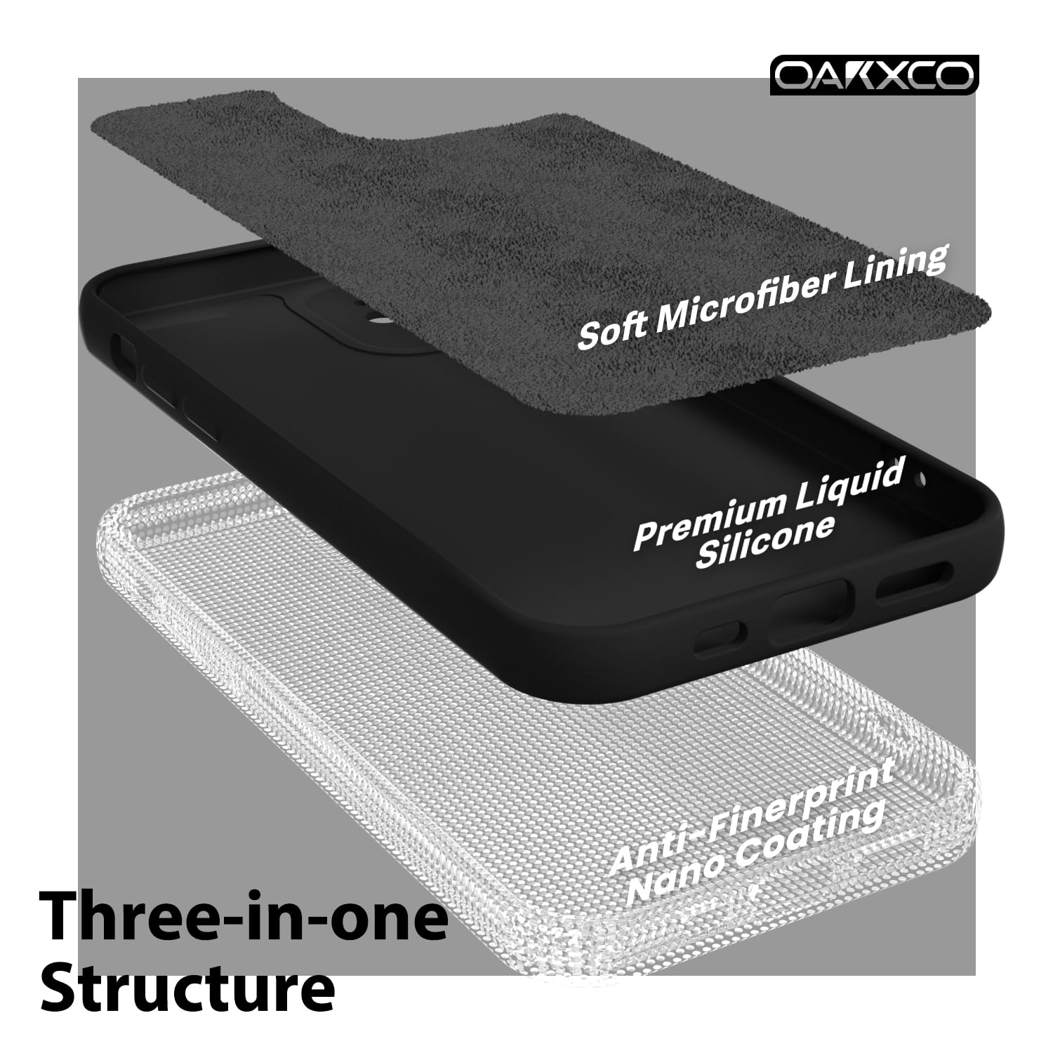 Oakxco For Iphone 12 Case Liquid Silicone, Soft Rubber Gel Elegant Aesthetic Basic Simple Cover, Cute Thin Slim Tpu Matte Solid