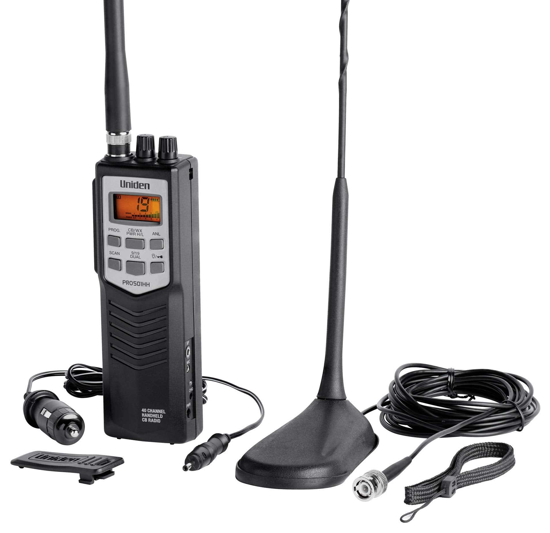 Uniden Pro501Tk Handheld Cb Radio W/High Gain Magnetic Mount Antenna,WBEEAB086XMVBLN