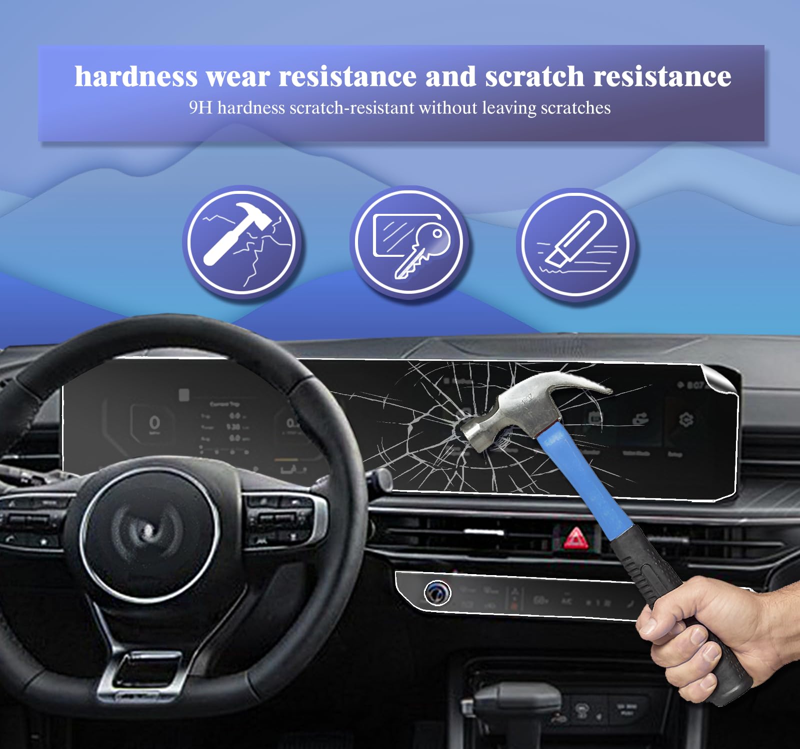 Ufgdsha 4 Pack For 2025 Kia K5 Matte Screen Protector For 2025 Kia K5 Accessories For 2025 Kia K5 Gt/Ex Nav. Dual 12.3Inch & Ac