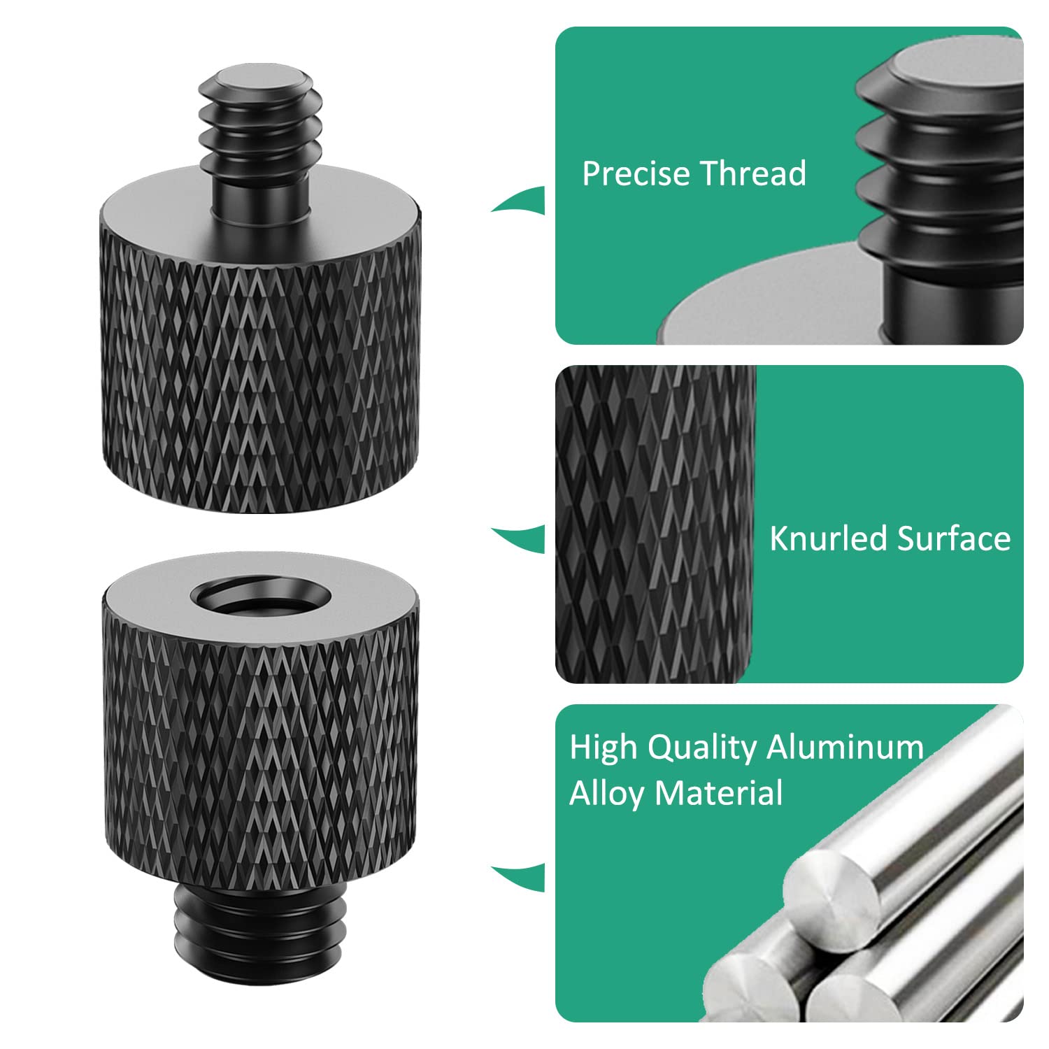 Rigych 1/4 To 3/8 Tripod Screw Adapter 4 Pcs 1/4 Male To 3/8 Female And 3/8 Male To 1/4 Female Camera Screw Adapter For Camera M