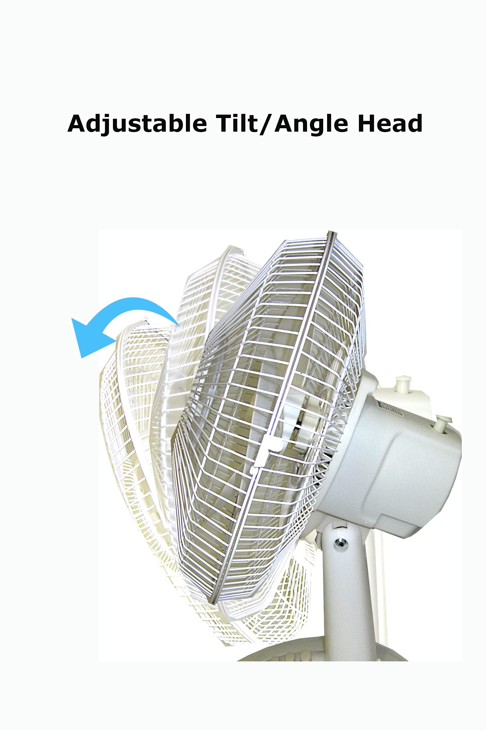 Optimus, White F 1230 12 Inch Oscillating 3 Speed Table Fan, Size