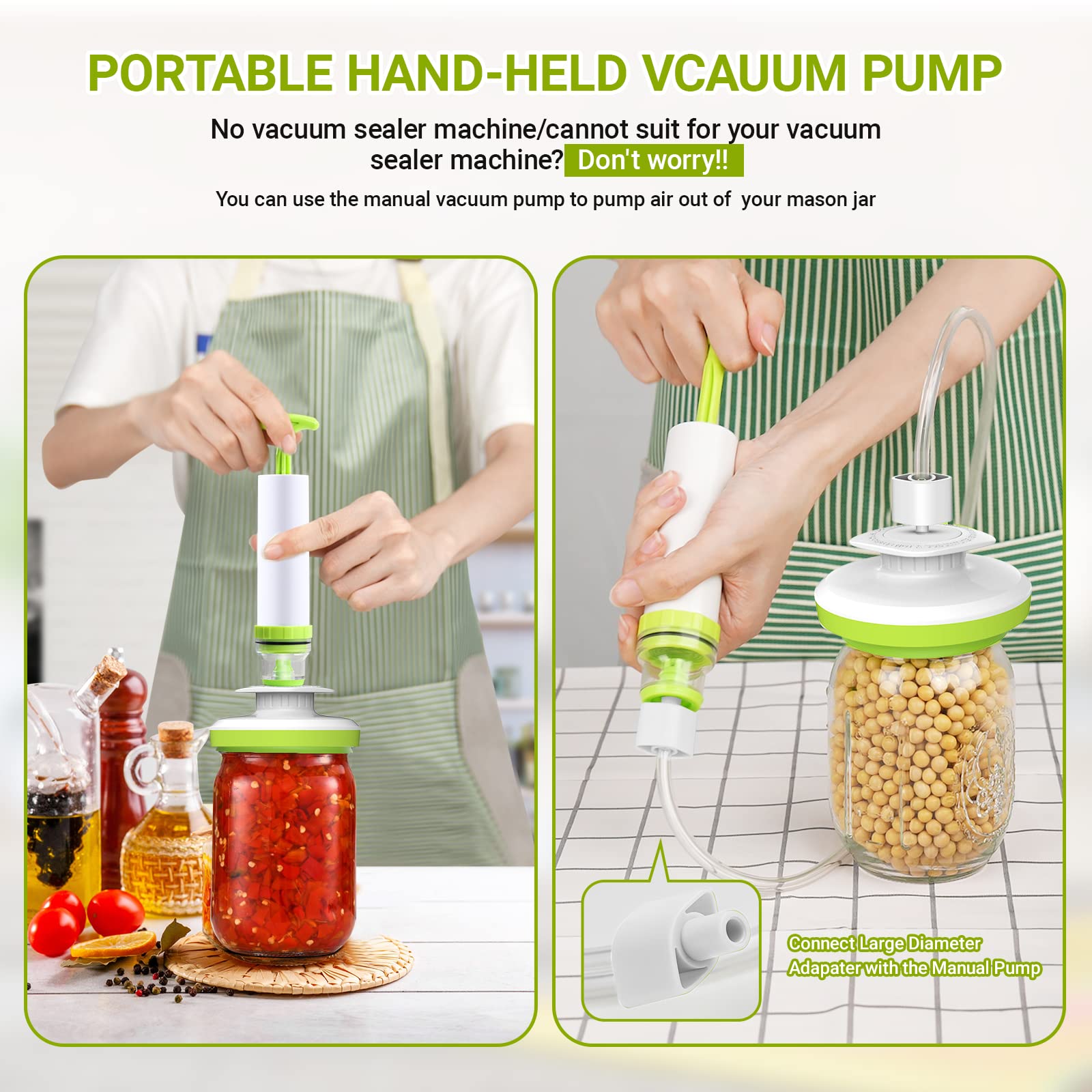 Mason Jar Vacuum Sealer, Jar Sealer With Accessory Hose For Foodsaver Vacuum Sealer, Pawcute Vacuum Sealer Kit Jar Attachment Fo
