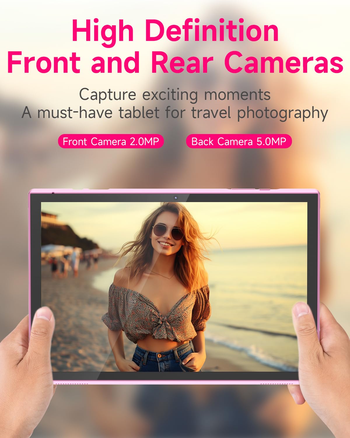 10 Inch Tablet Android 14 Tablet Pc, 10.1  Android Tablets Ddr4 6Gb Ram(4Gb Expand) 32Gb Rom 2Mp+8Mp Dual Camera Wifi-6 Bt Suppo