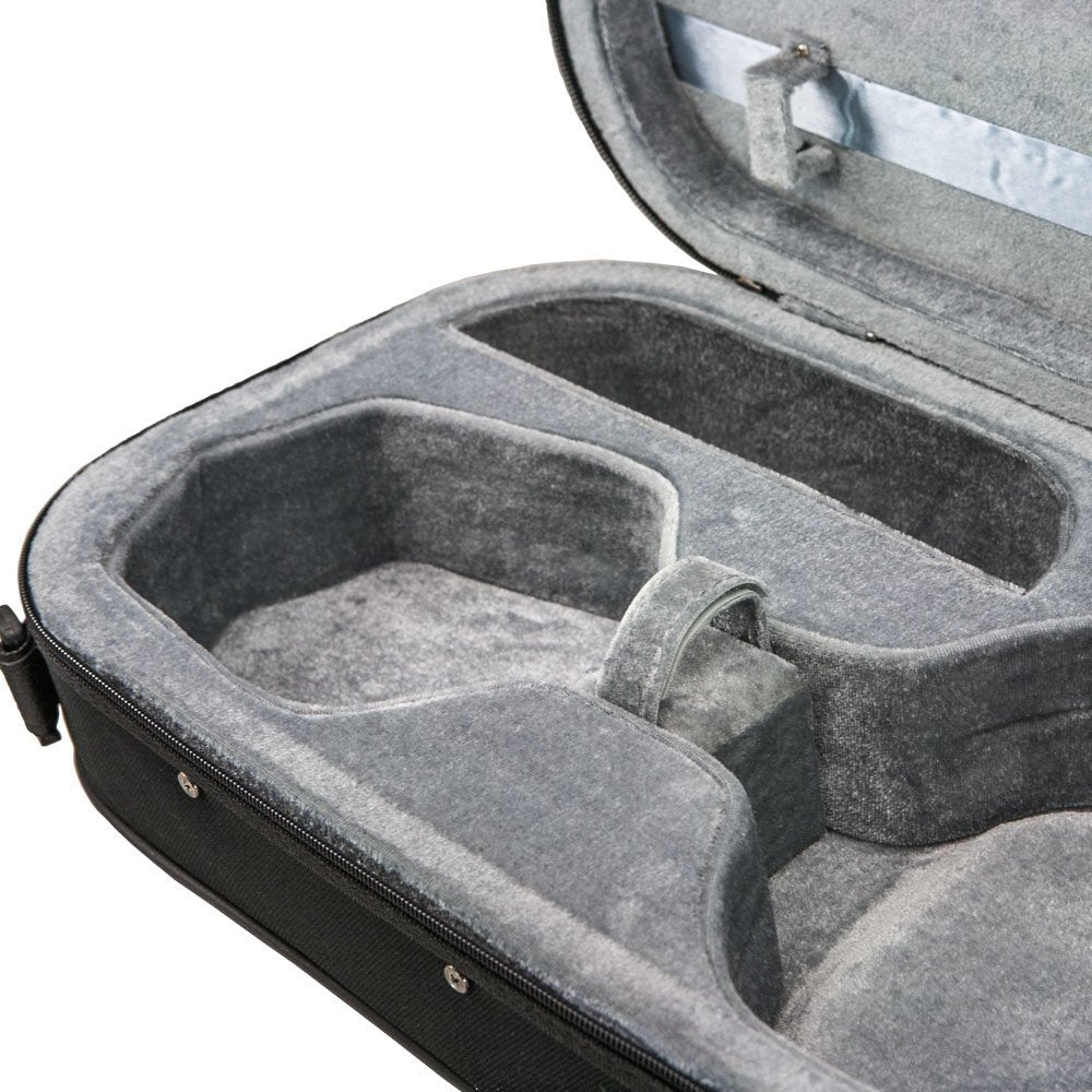 Sky 1/4 Violin Oblong Case Lightweight With Hygrometer Black/Grey