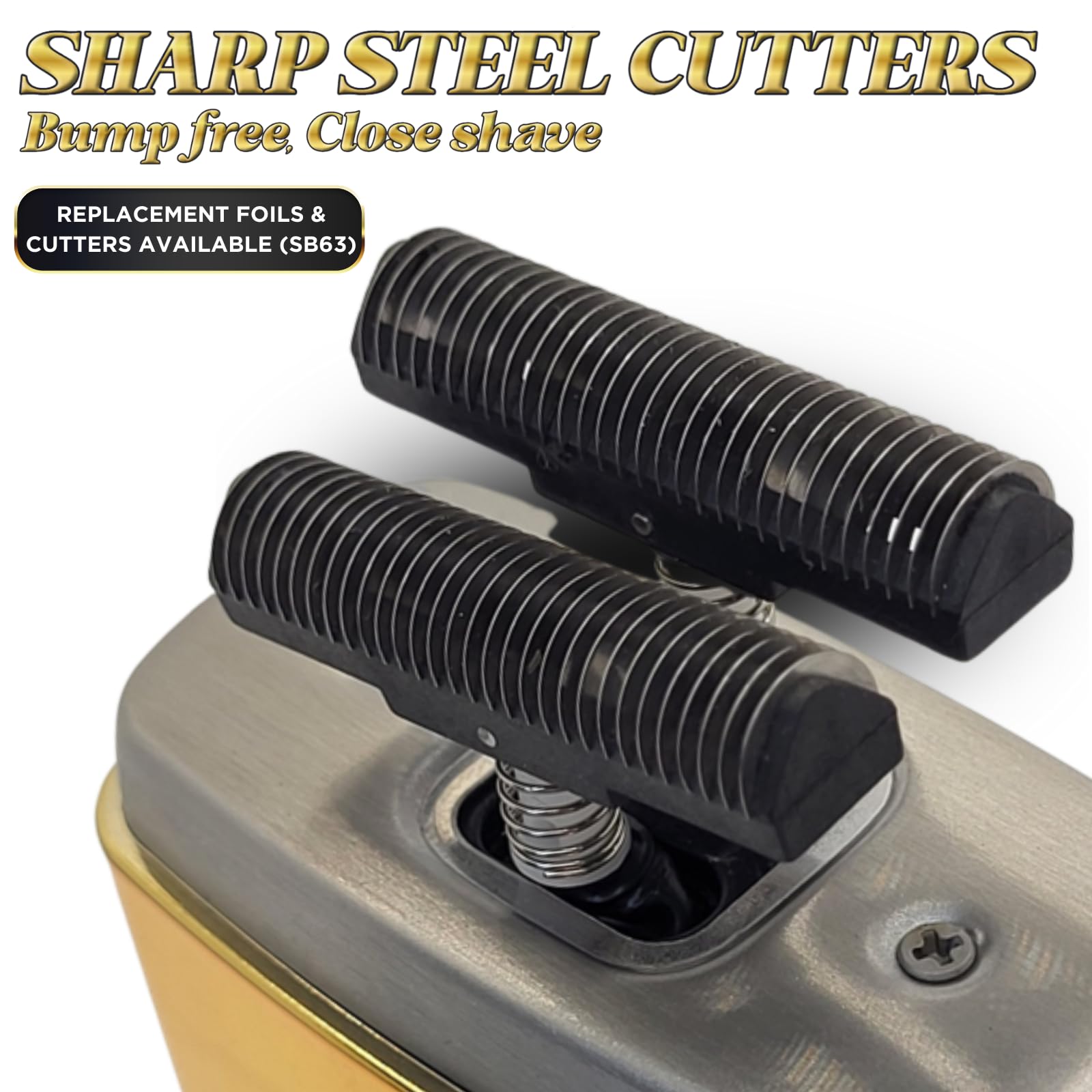 Supreme Trimmer Replacement Foil & Cutter Sb63 | Hypoallergenic Foil For Crunch Stf602 | Gold