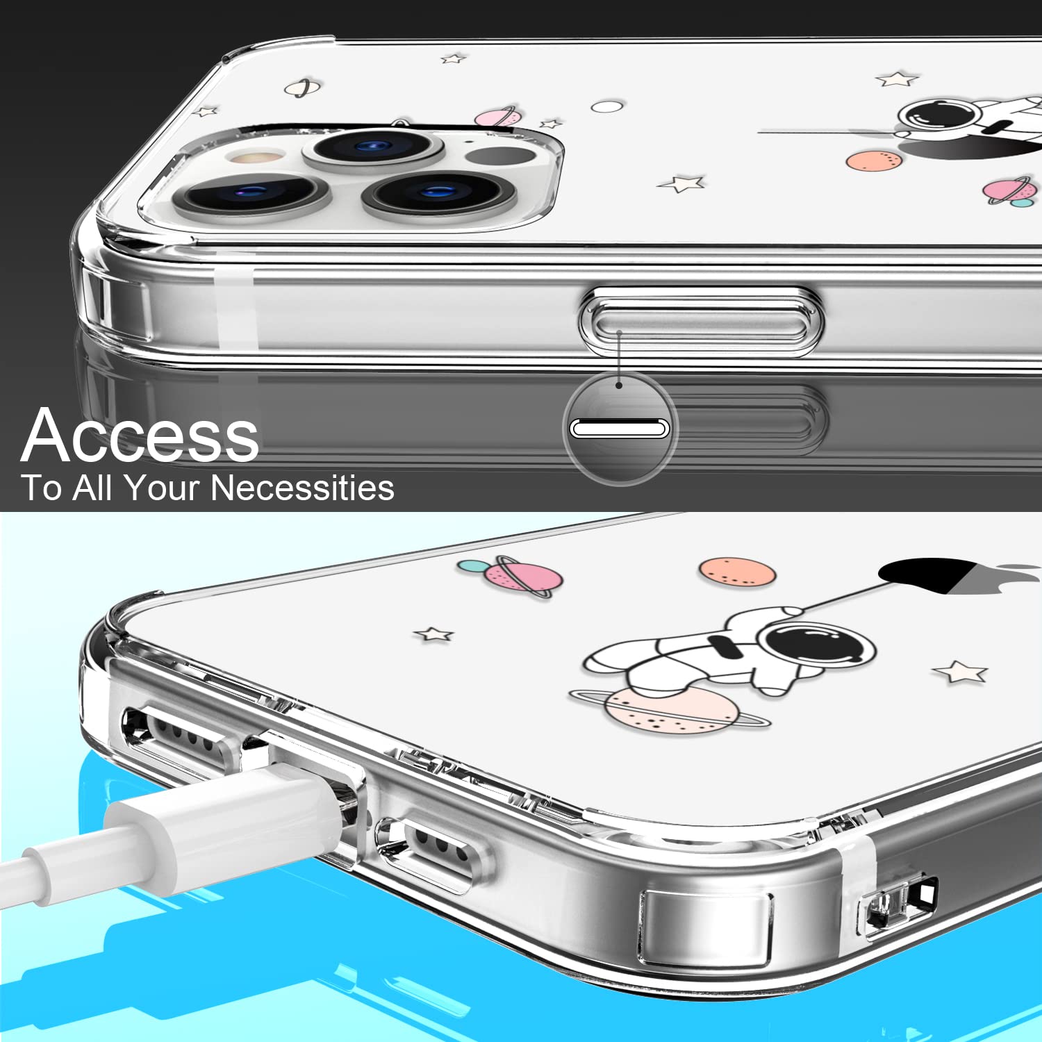 Luhouri Designed For Iphone 12 Pro Max Case With Screen Protector - Slim Fit, Sturdy Clear Acrylic Cover For Women And Girls - P