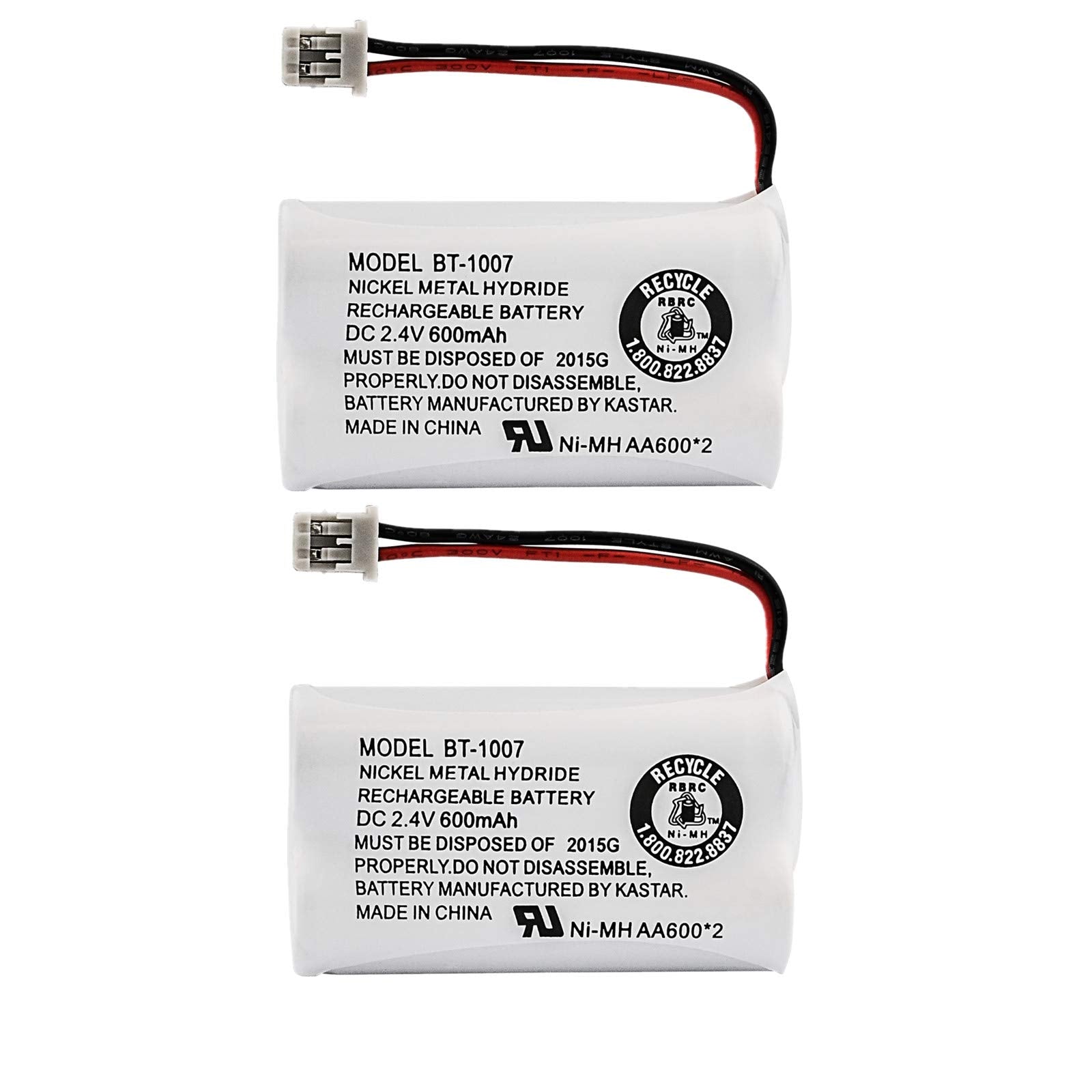 New! Genuine Uniden Bbty0651101 Bt 1007 Nimh 600Mah Dc 2.4V Rechargeable Cordless Telephone Battery (2 Pack)